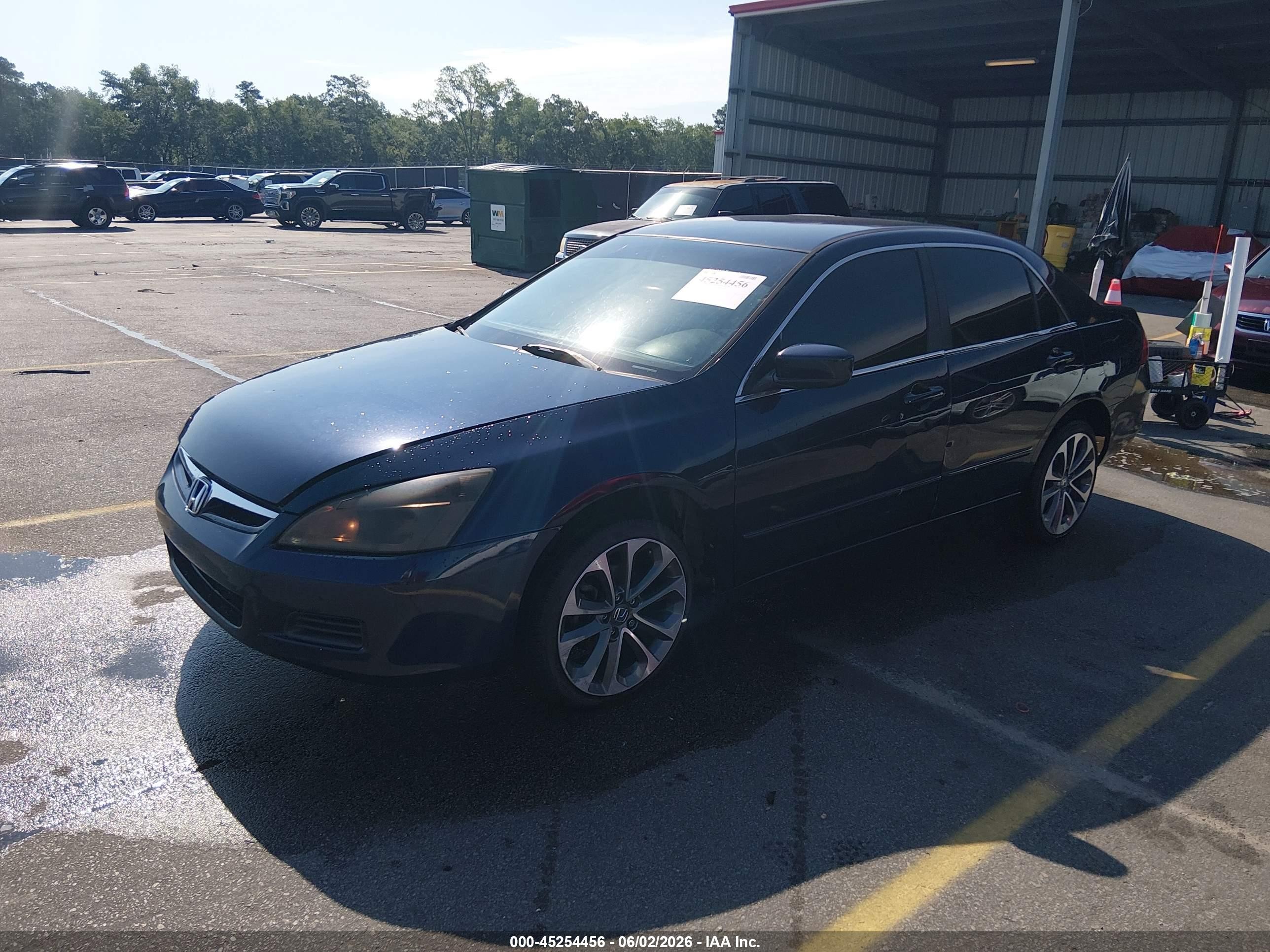 2007 Honda Accord 2.4 Lx Blue vin: 1HGCM56487A124063