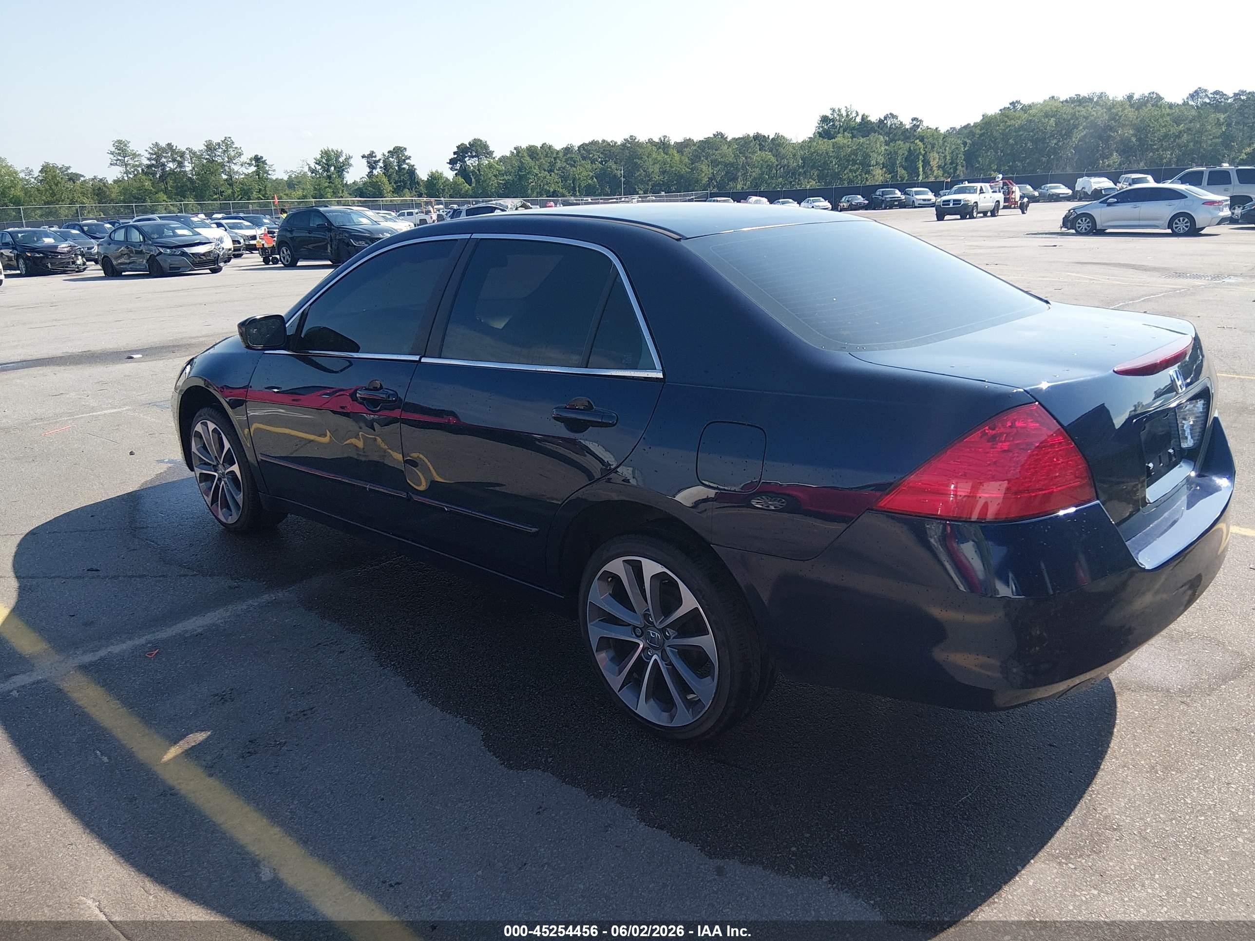 2007 Honda Accord 2.4 Lx Blue vin: 1HGCM56487A124063