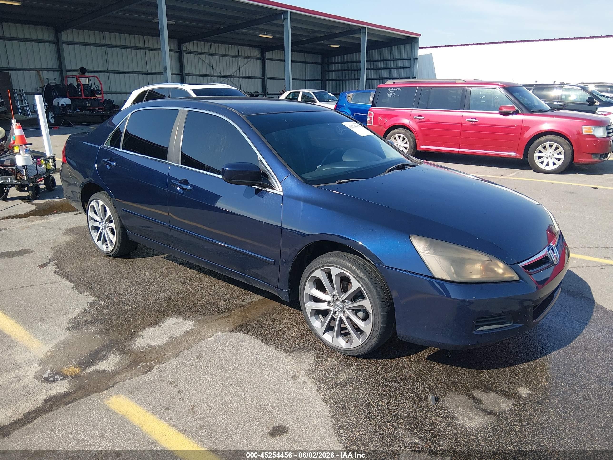 2007 Honda Accord 2.4 Lx Blue vin: 1HGCM56487A124063