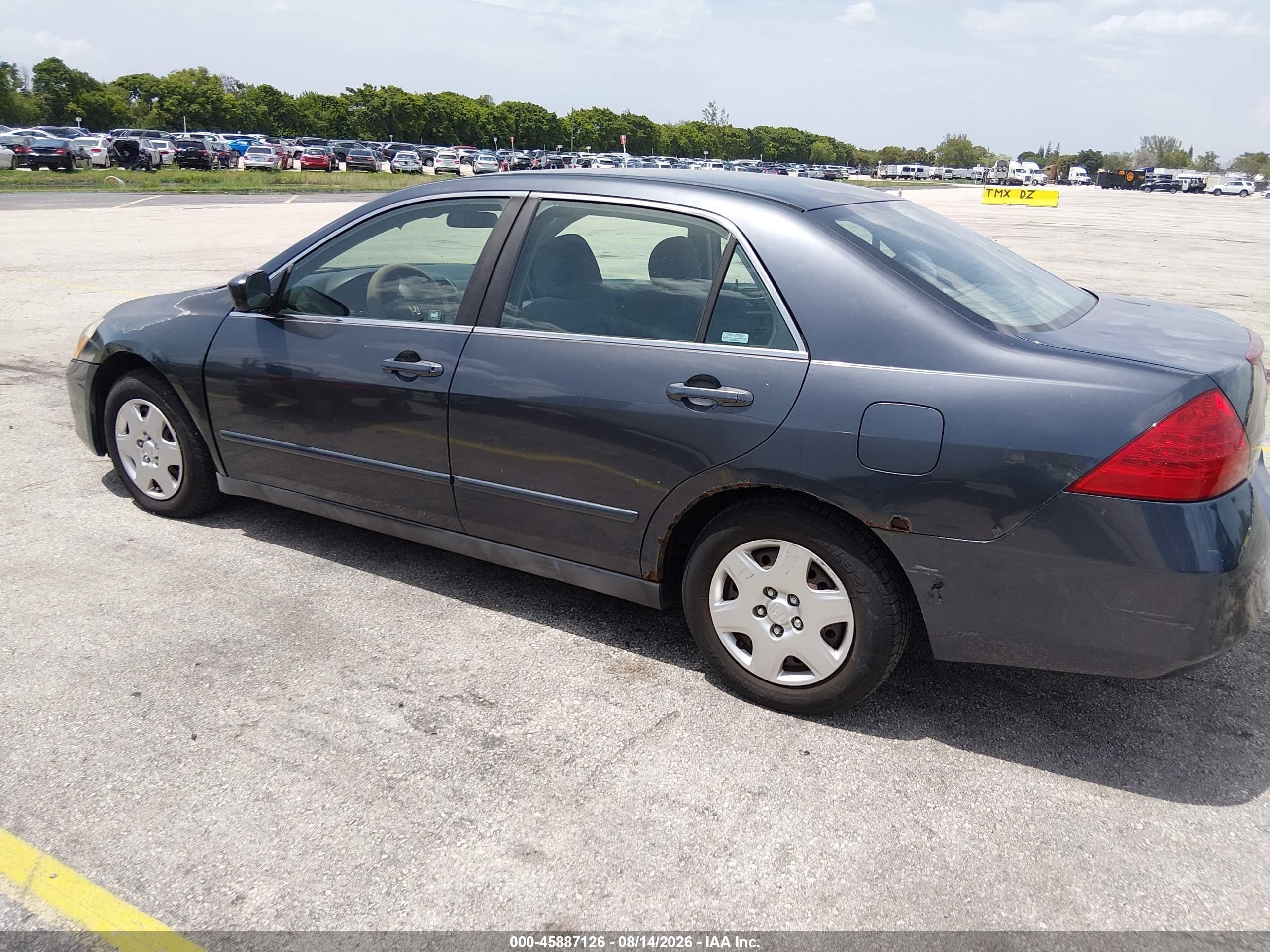 2007 Honda Accord 2.4 Lx Gray vin: 1HGCM56487A170203