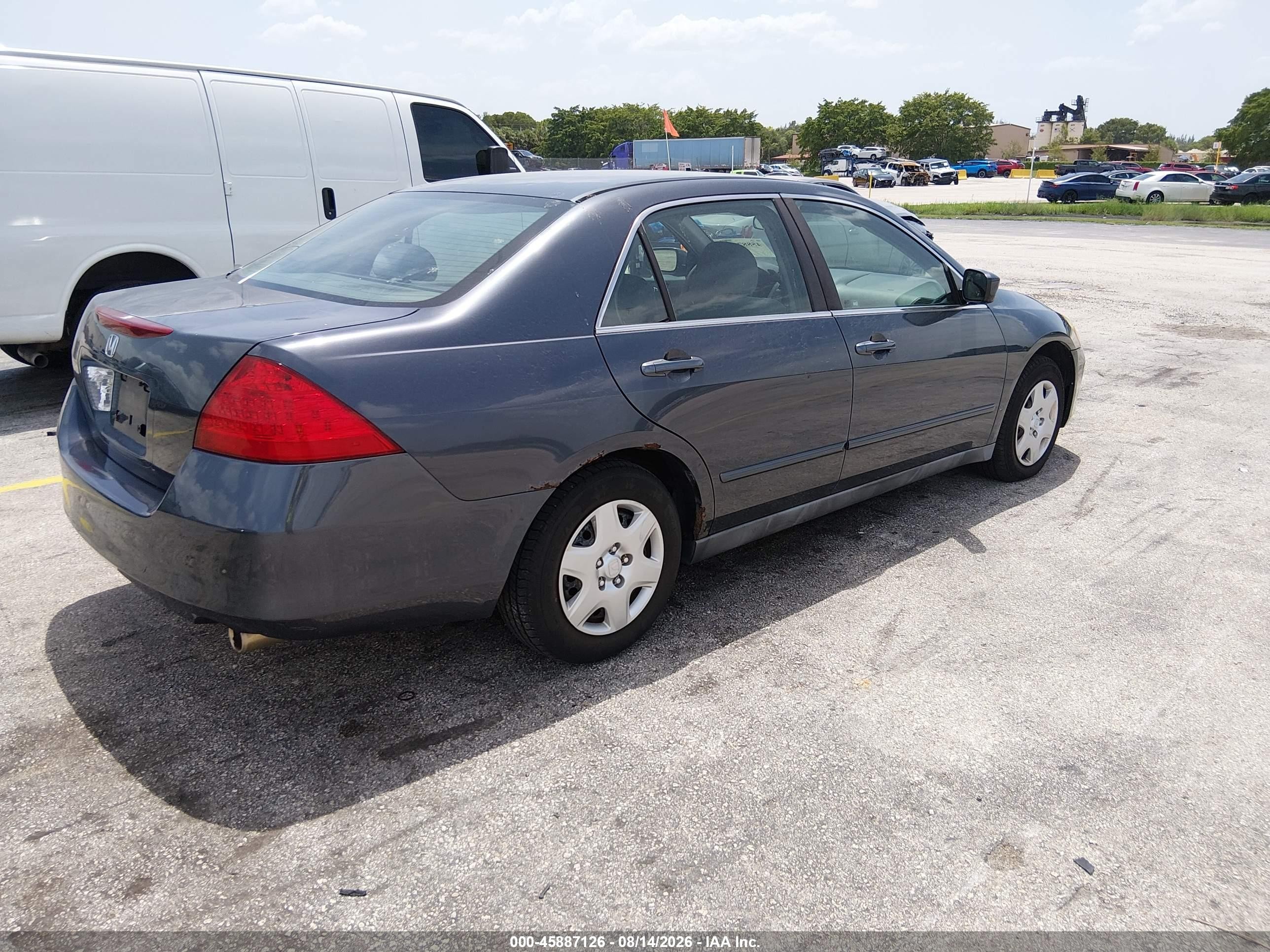 2007 Honda Accord 2.4 Lx Gray vin: 1HGCM56487A170203
