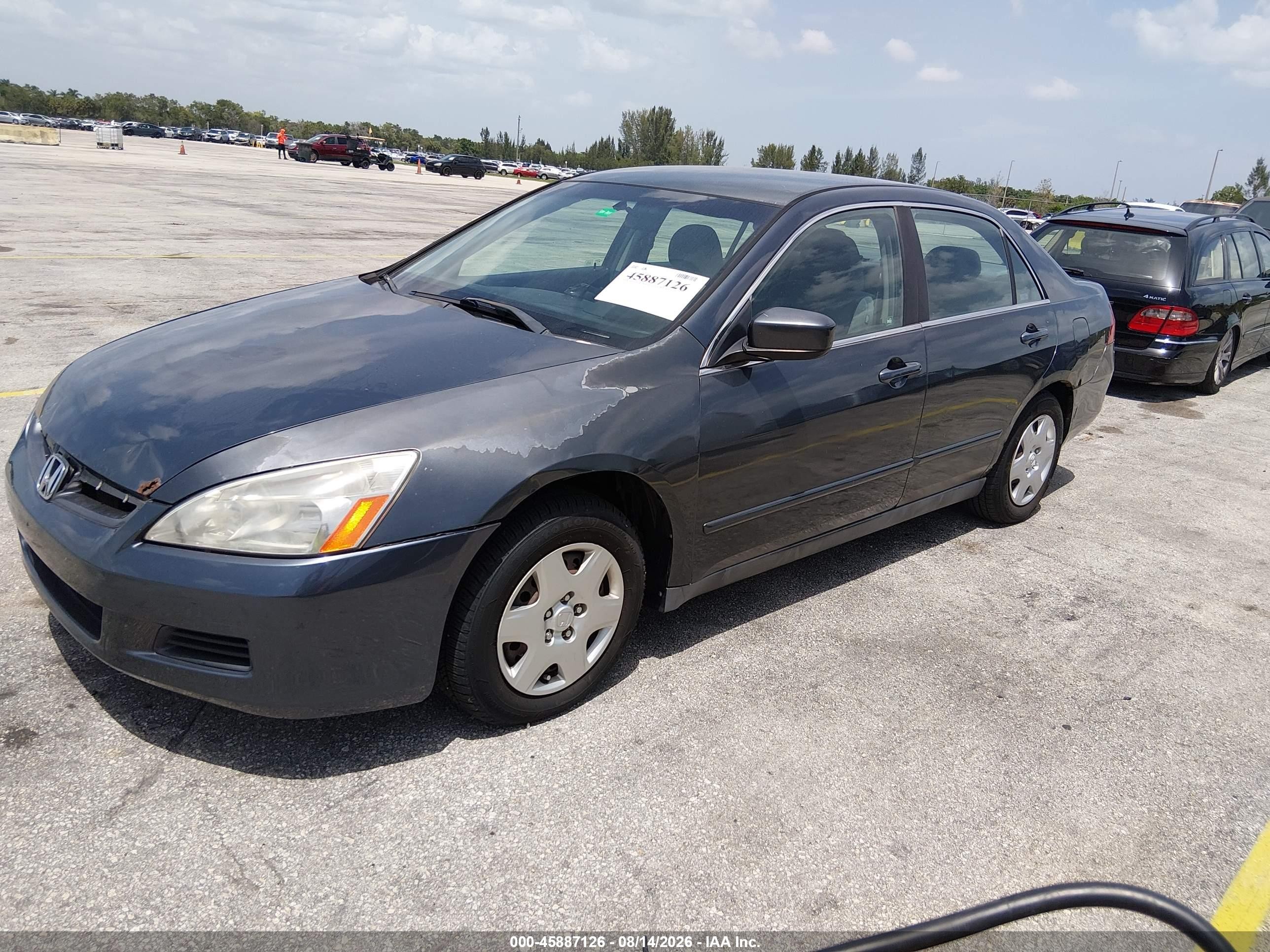 2007 Honda Accord 2.4 Lx Gray vin: 1HGCM56487A170203