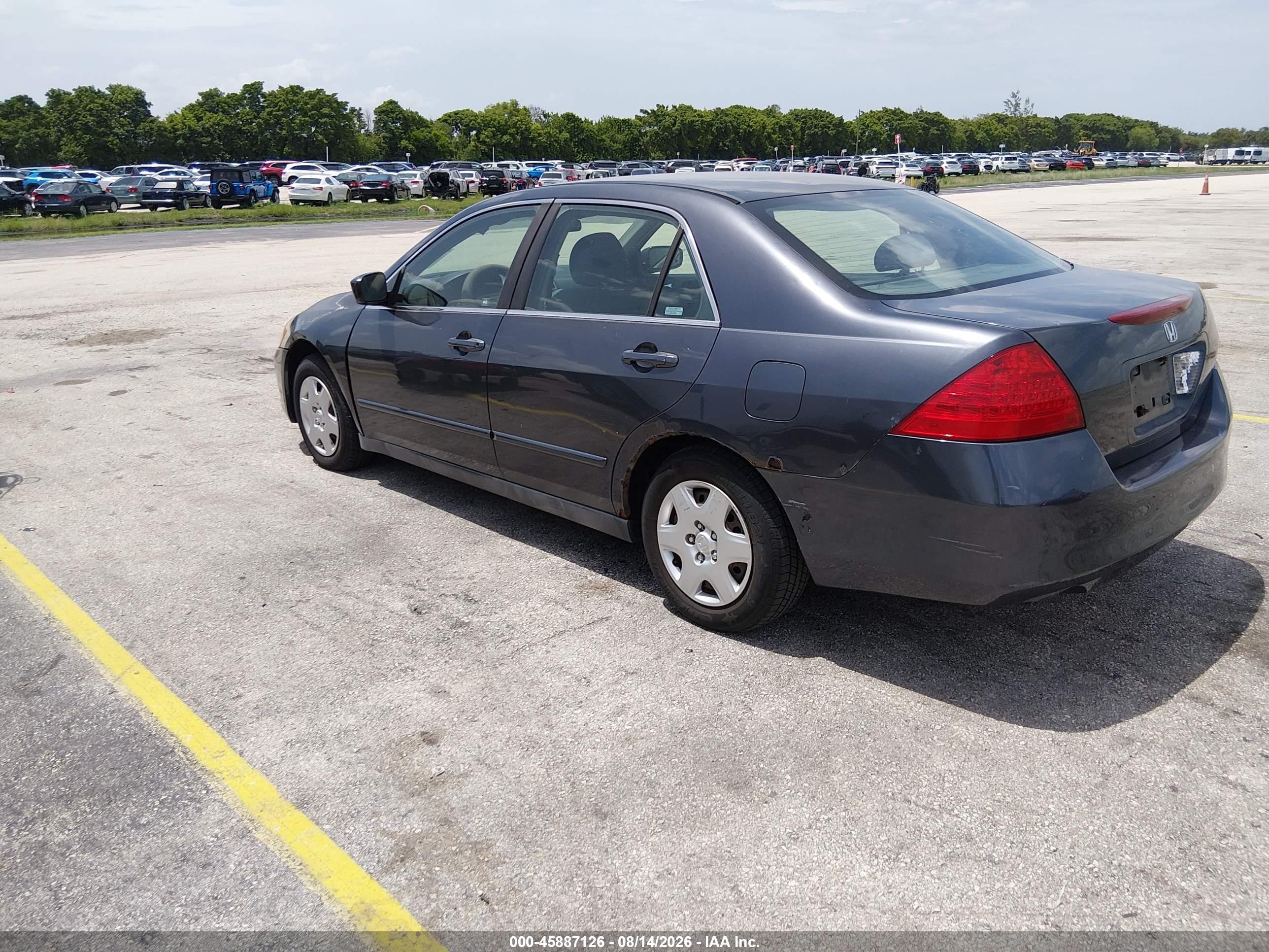 2007 Honda Accord 2.4 Lx Gray vin: 1HGCM56487A170203