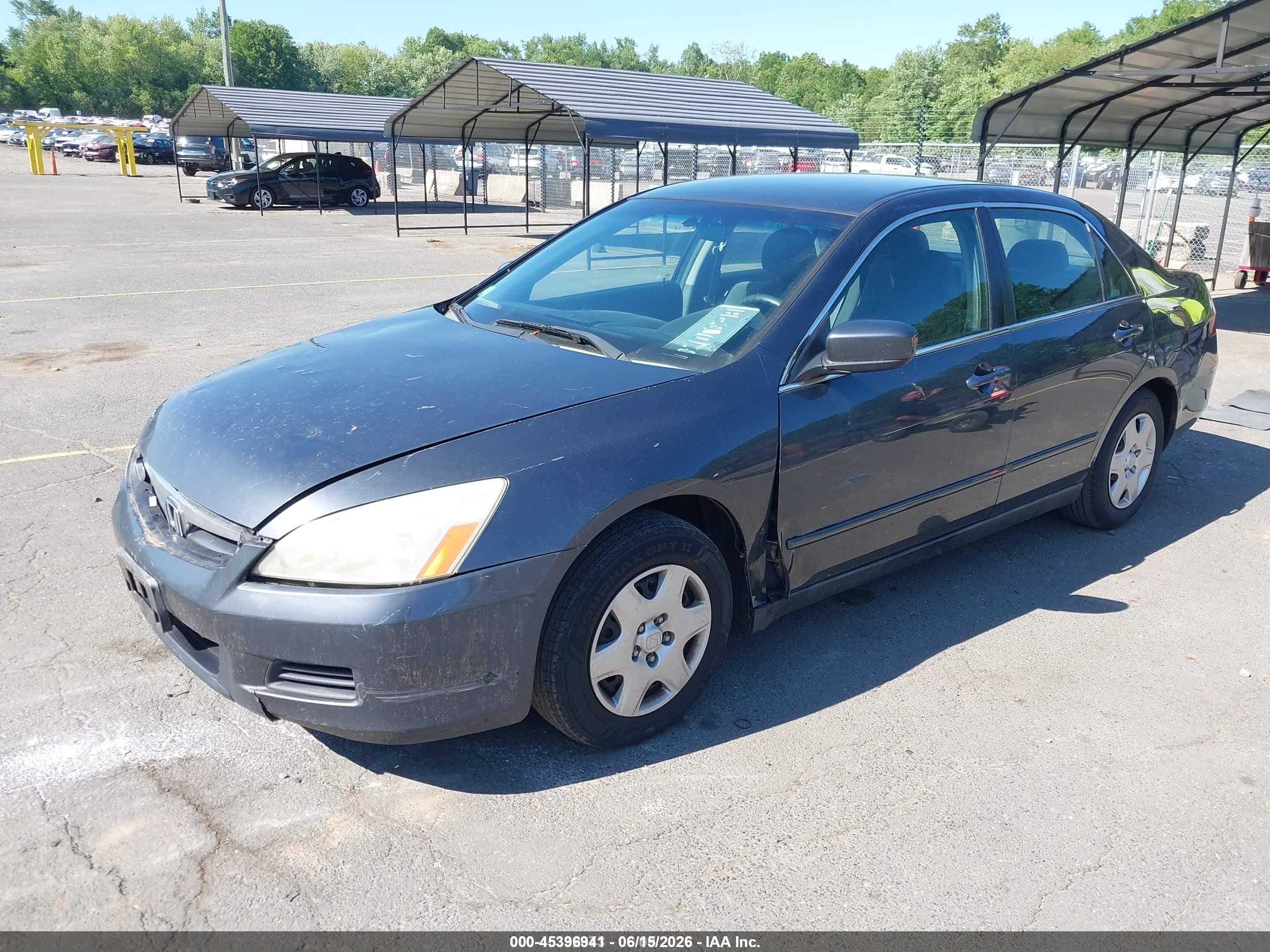2007 Honda Accord 2.4 Lx Gray vin: 1HGCM56487A198678