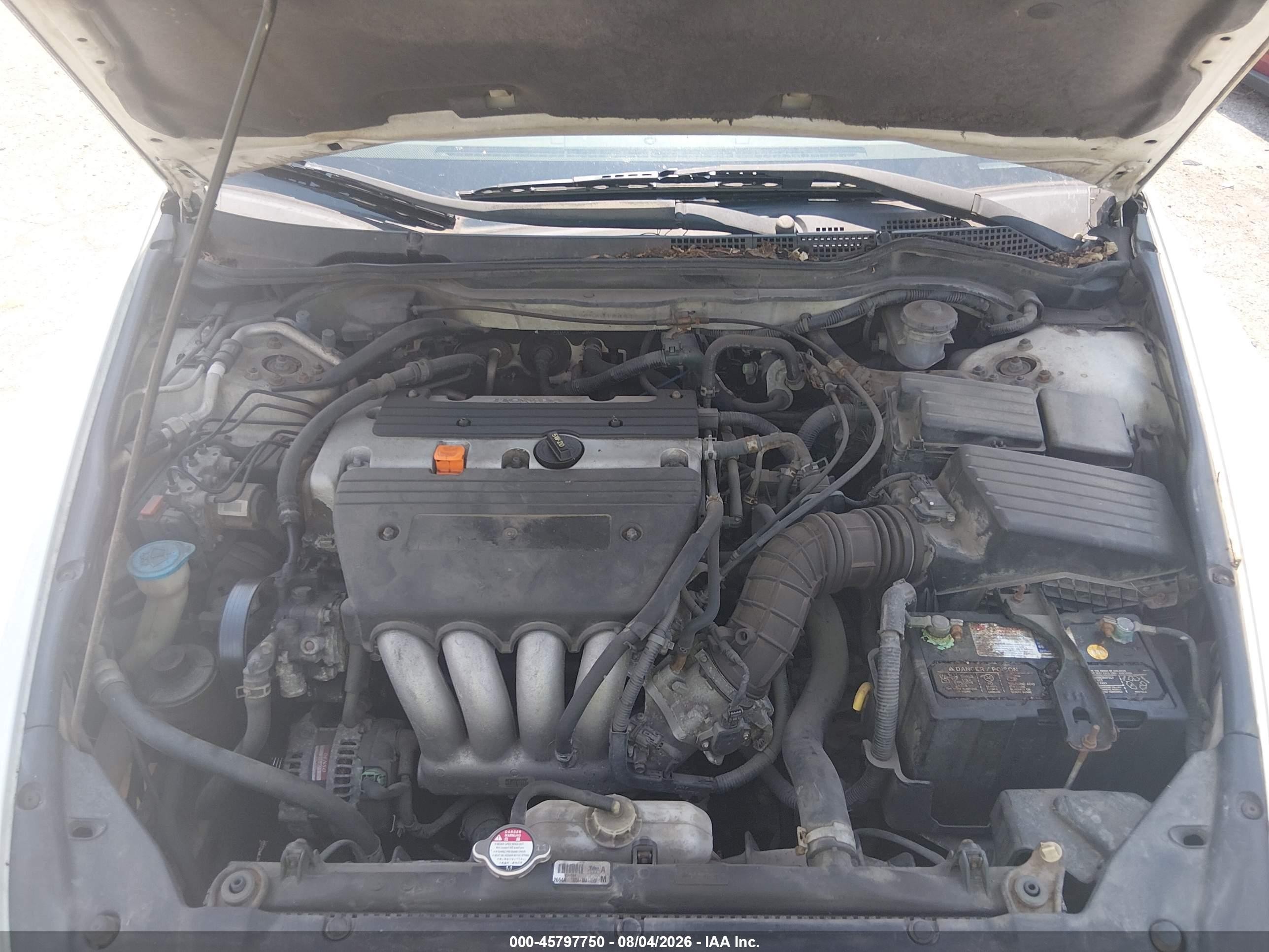 2005 Honda Accord 2.4 Lx White vin: 1HGCM56495A018461