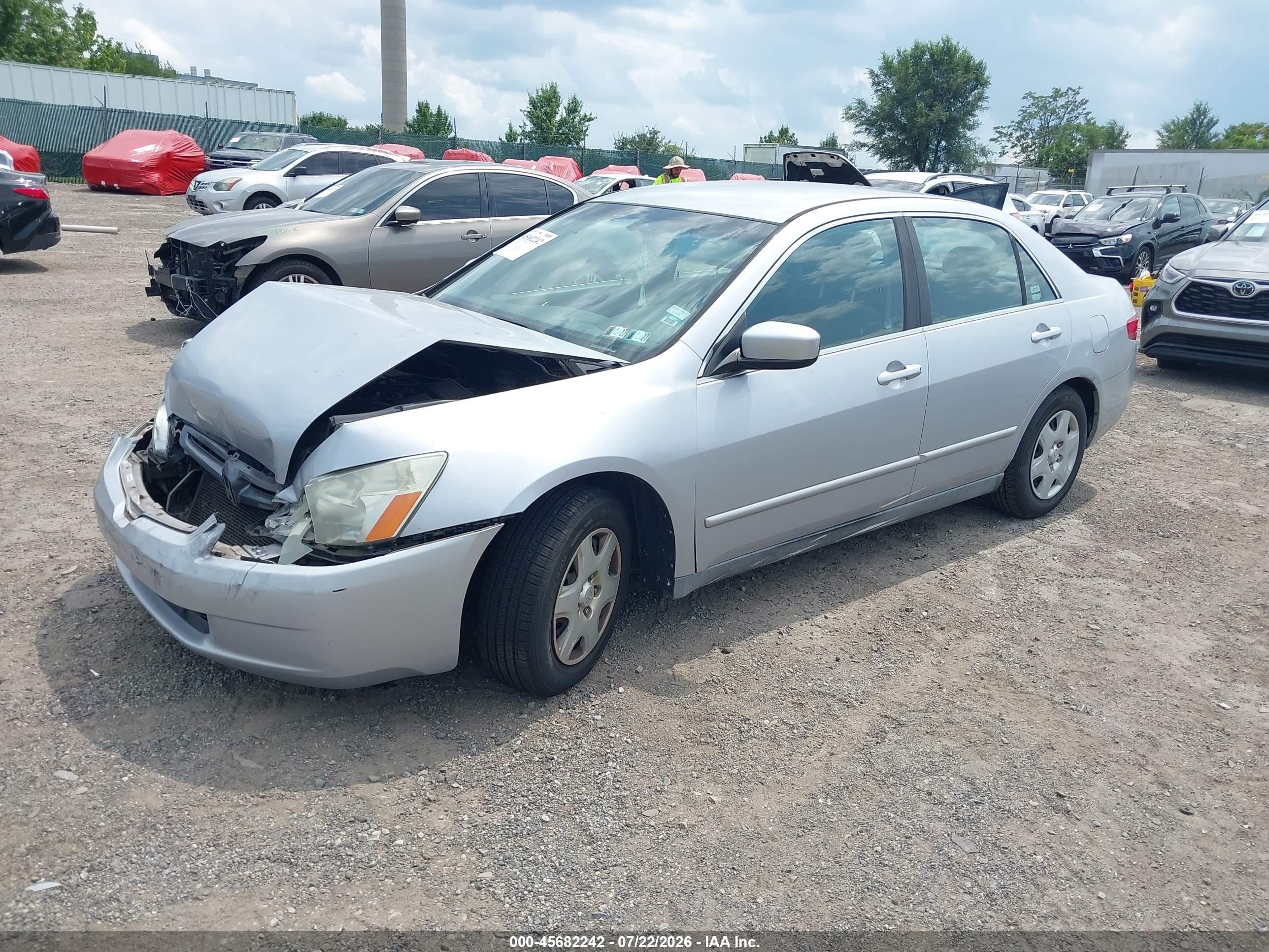 2005 Honda Accord 2.4 Lx Silver vin: 1HGCM56495A121895