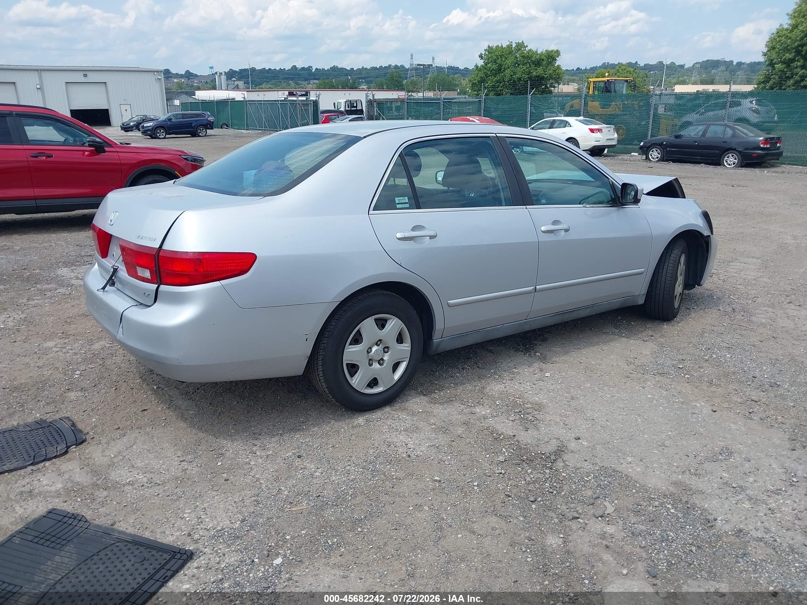 2005 Honda Accord 2.4 Lx Silver vin: 1HGCM56495A121895