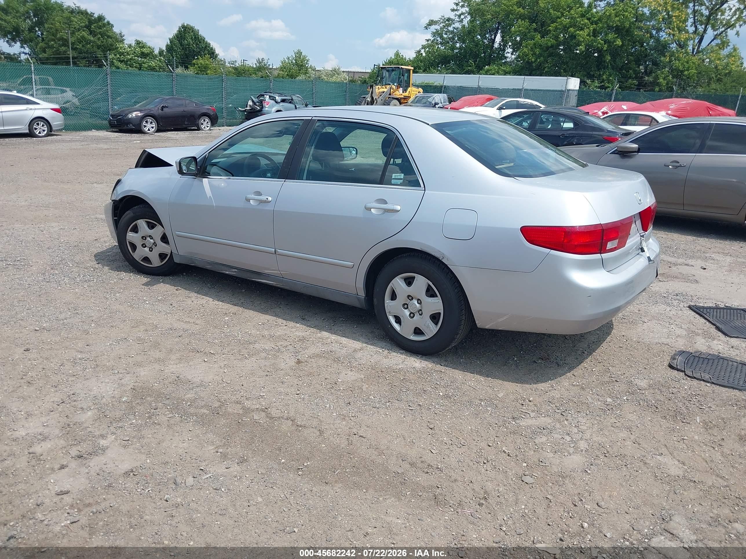 2005 Honda Accord 2.4 Lx Silver vin: 1HGCM56495A121895