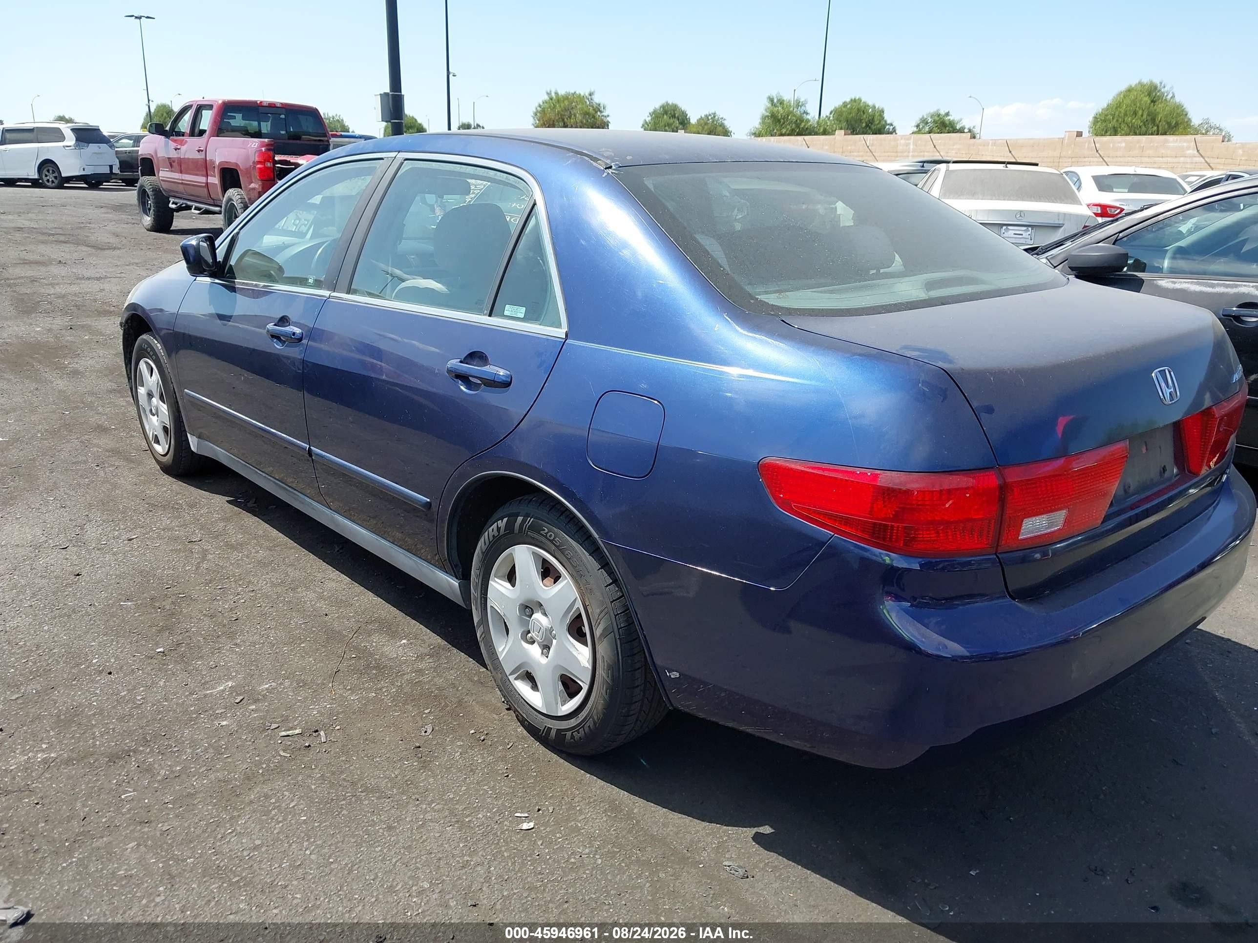 2005 Honda Accord 2.4 Lx Blue vin: 1HGCM56495A148238