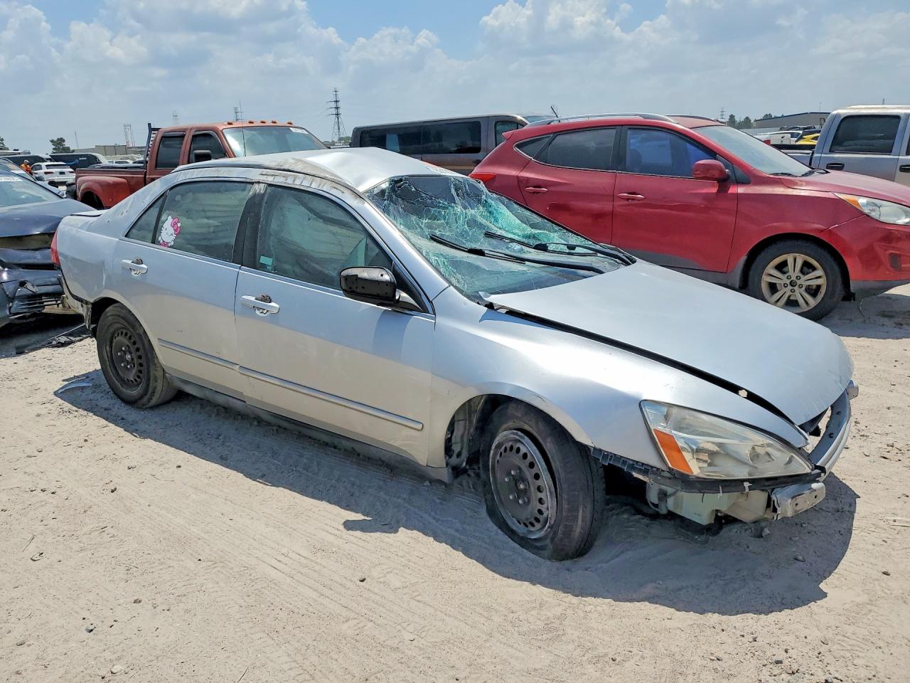 2006 Honda Accord Lx Silver vin: 1HGCM56496A070075
