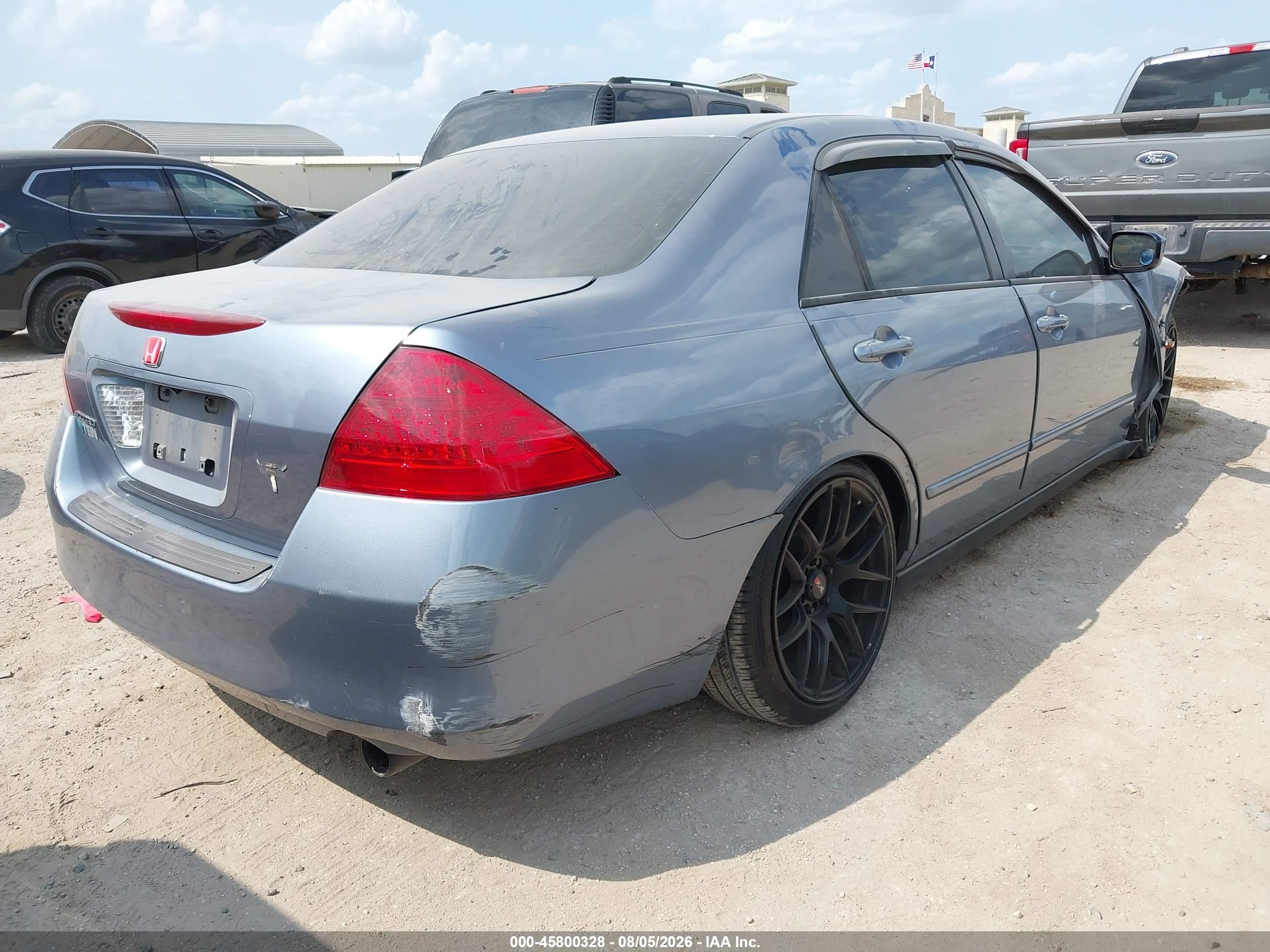 2007 Honda Accord 2.4 Lx Blue vin: 1HGCM56497A076900