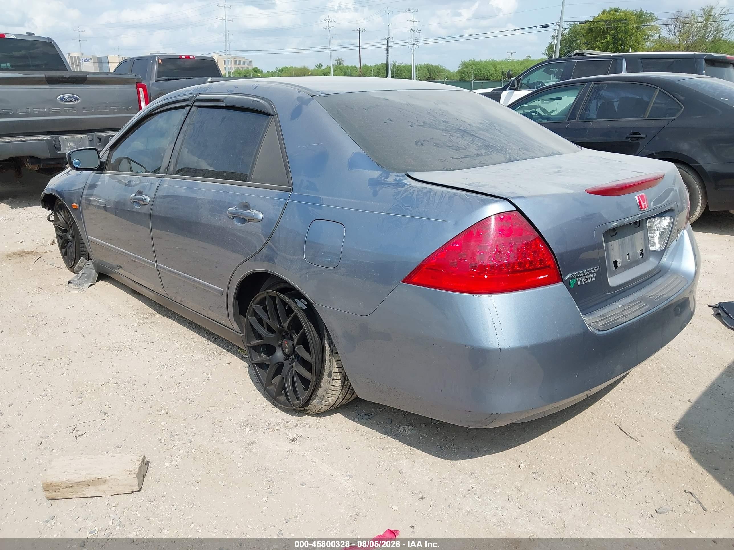 2007 Honda Accord 2.4 Lx Blue vin: 1HGCM56497A076900