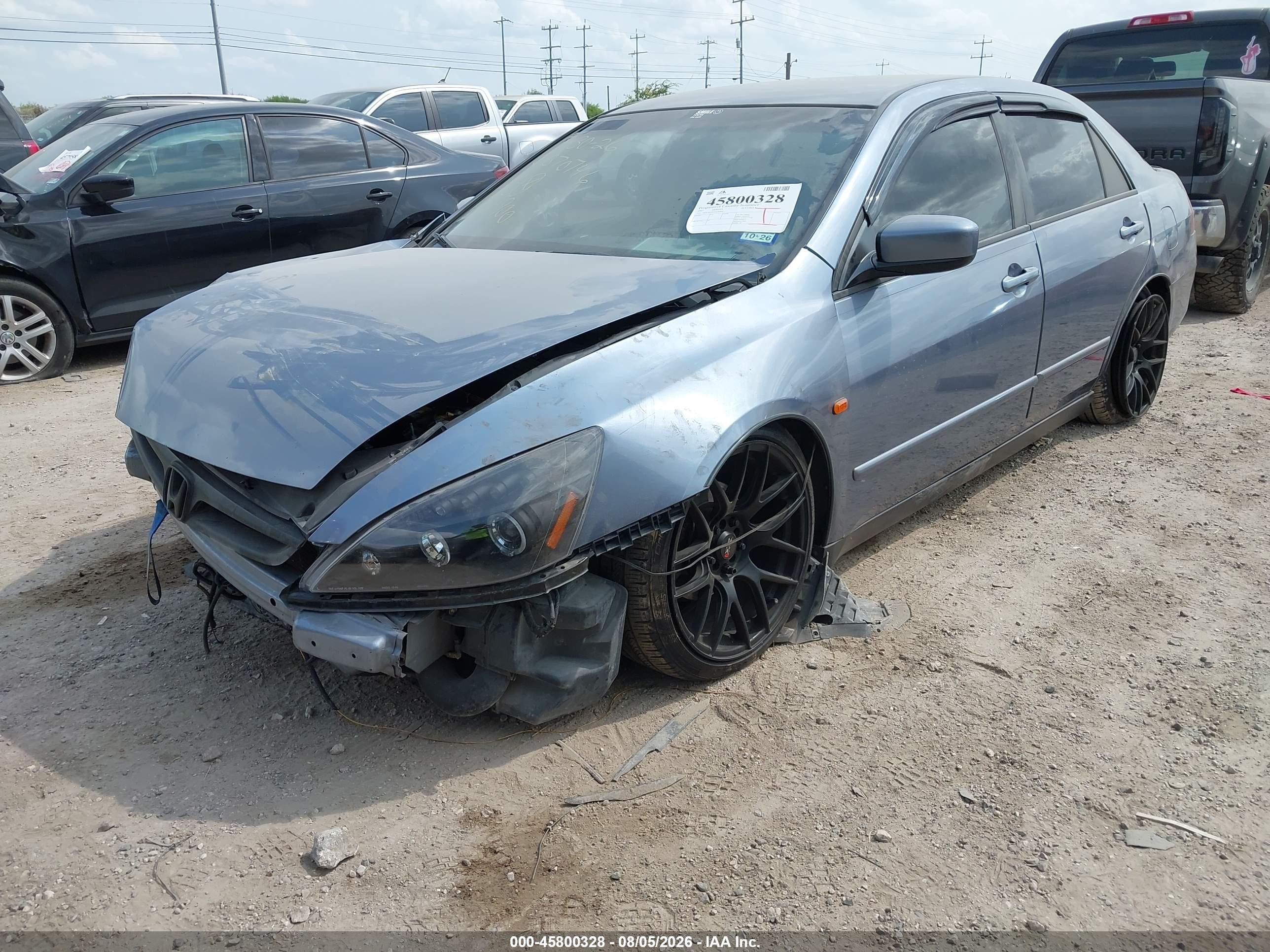 2007 Honda Accord 2.4 Lx Blue vin: 1HGCM56497A076900