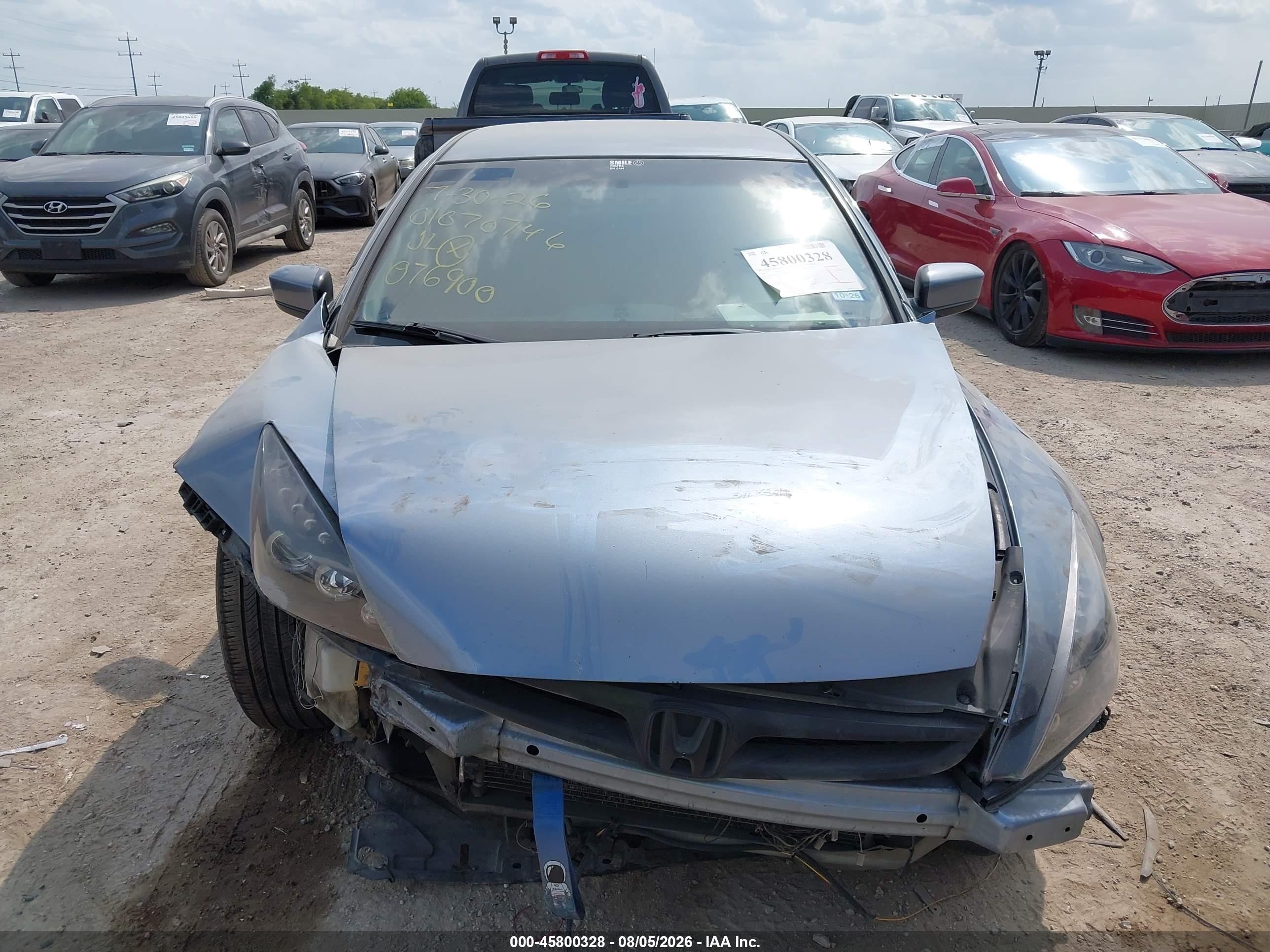 2007 Honda Accord 2.4 Lx Blue vin: 1HGCM56497A076900