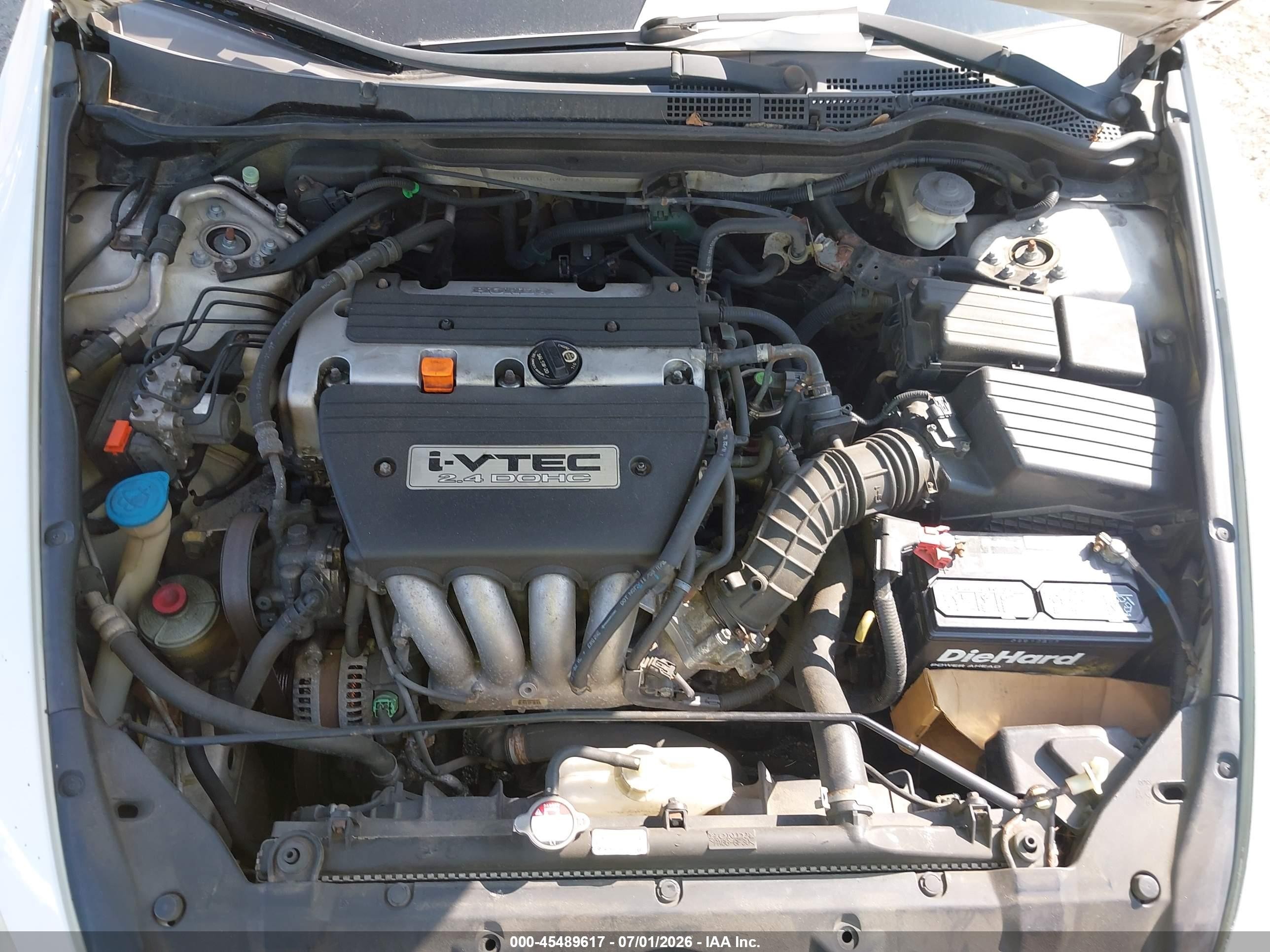 2007 Honda Accord 2.4 Lx White vin: 1HGCM56497A112410
