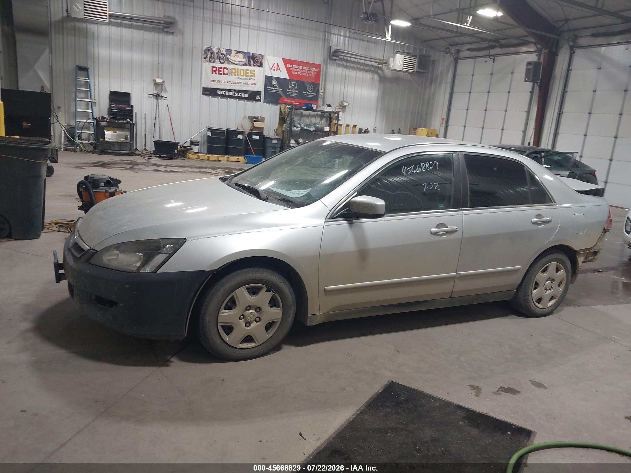 2007 Honda Accord 2.4 Lx Silver vin: 1HGCM56497A147190