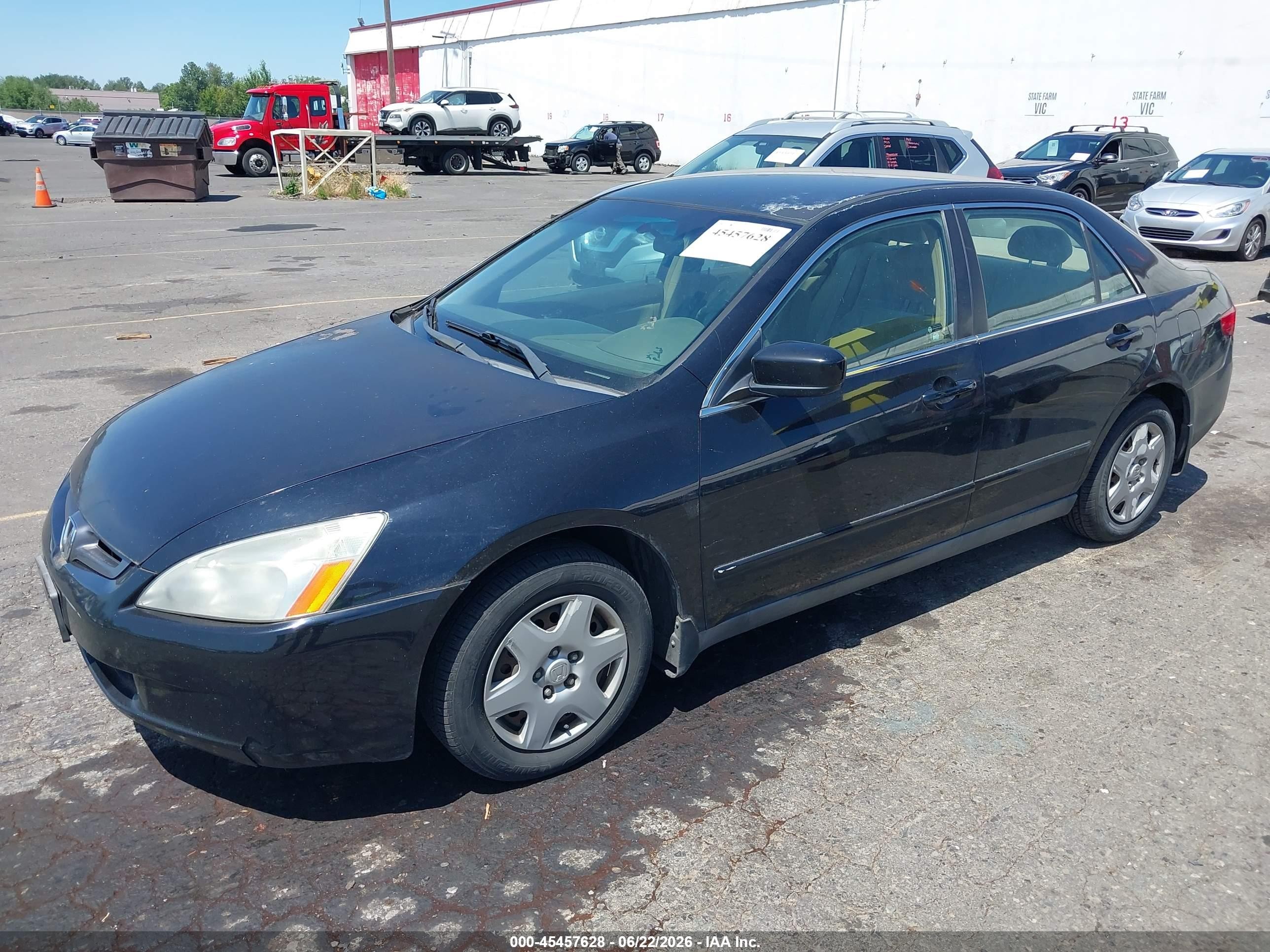 2005 Honda Accord 2.4 Lx Black vin: 1HGCM564X5A125468