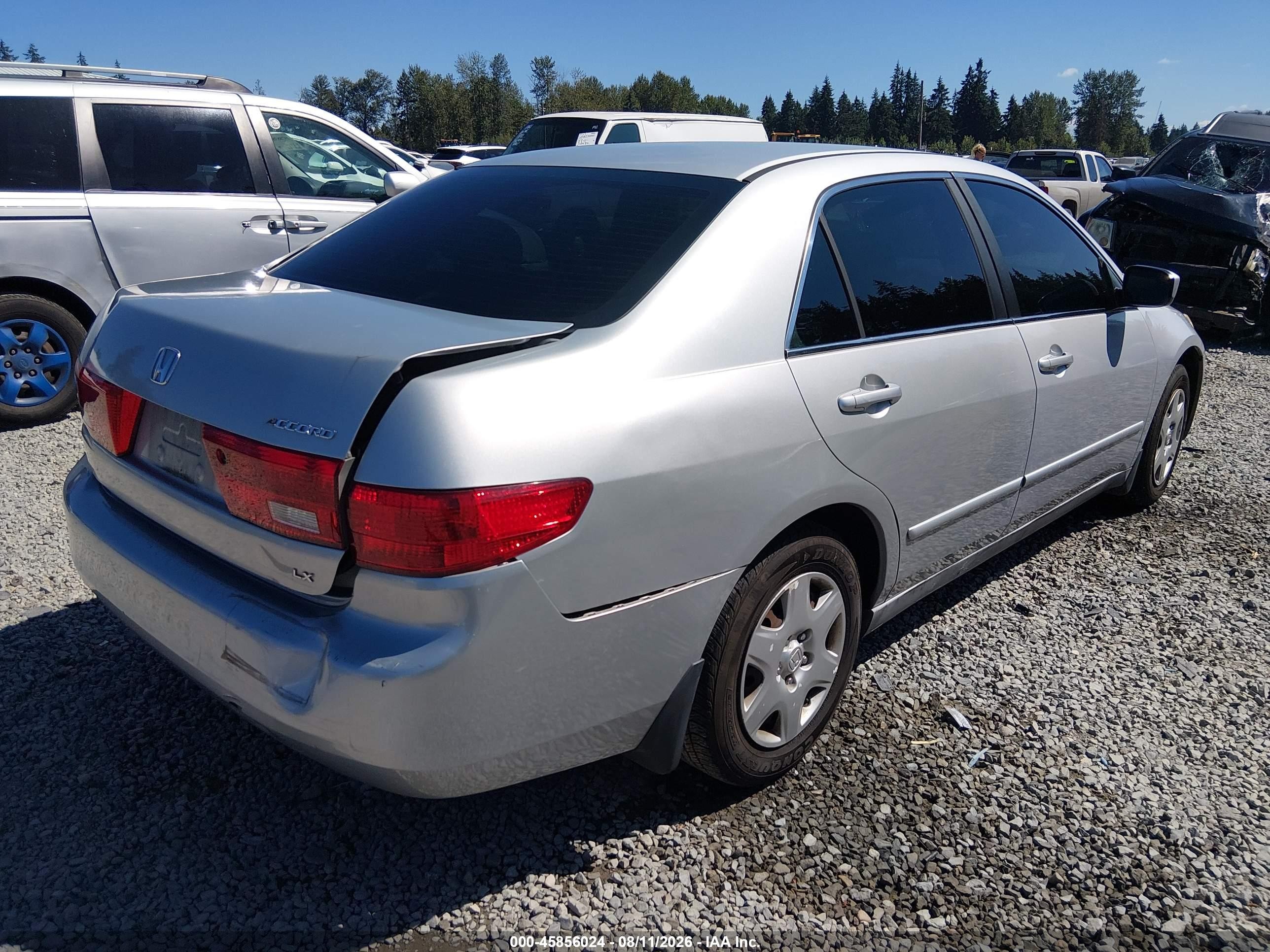 2005 Honda Accord 2.4 Lx Silver vin: 1HGCM564X5A174878