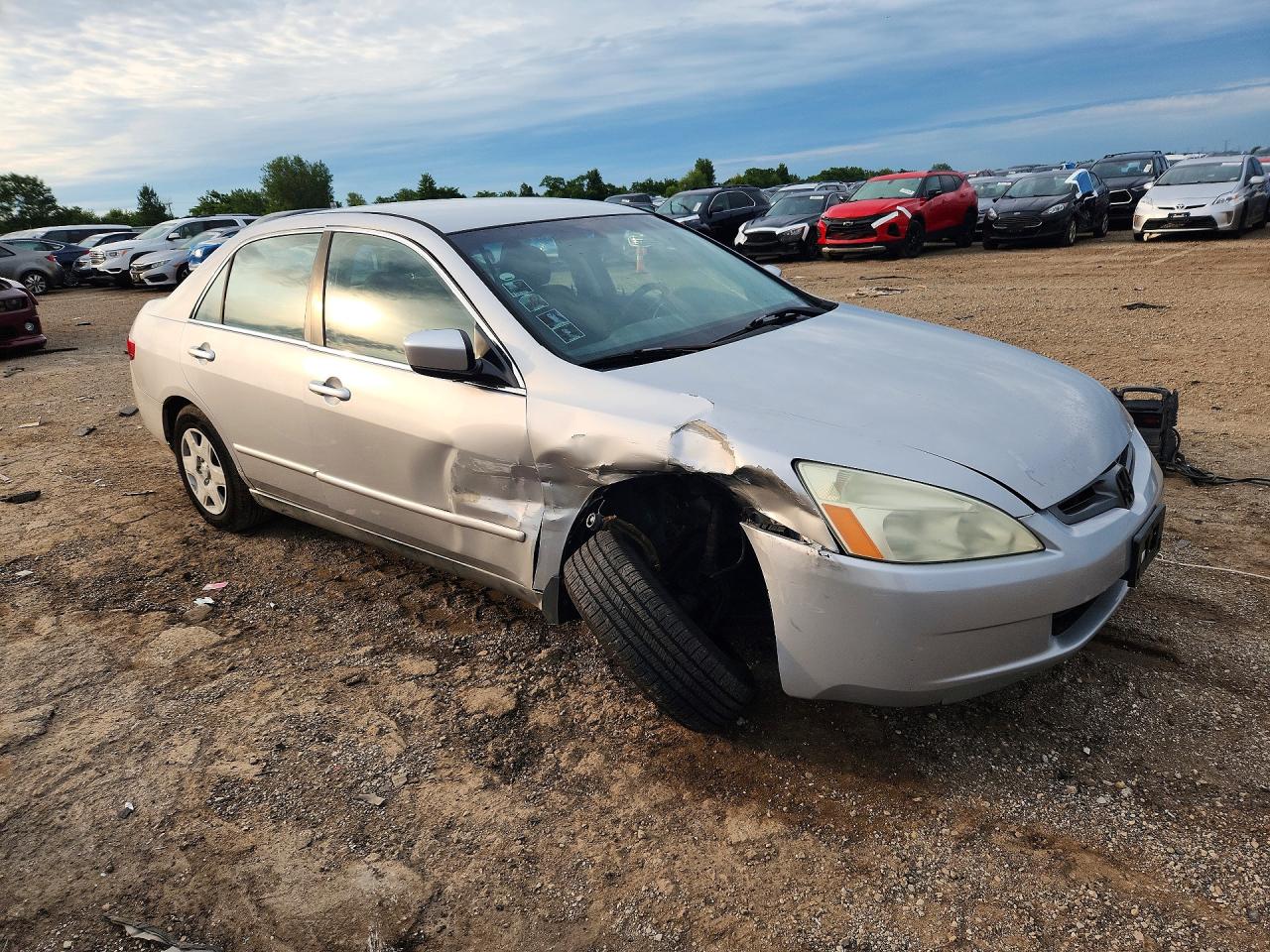 2005 Honda Accord Lx Silver vin: 1HGCM564X5A183936