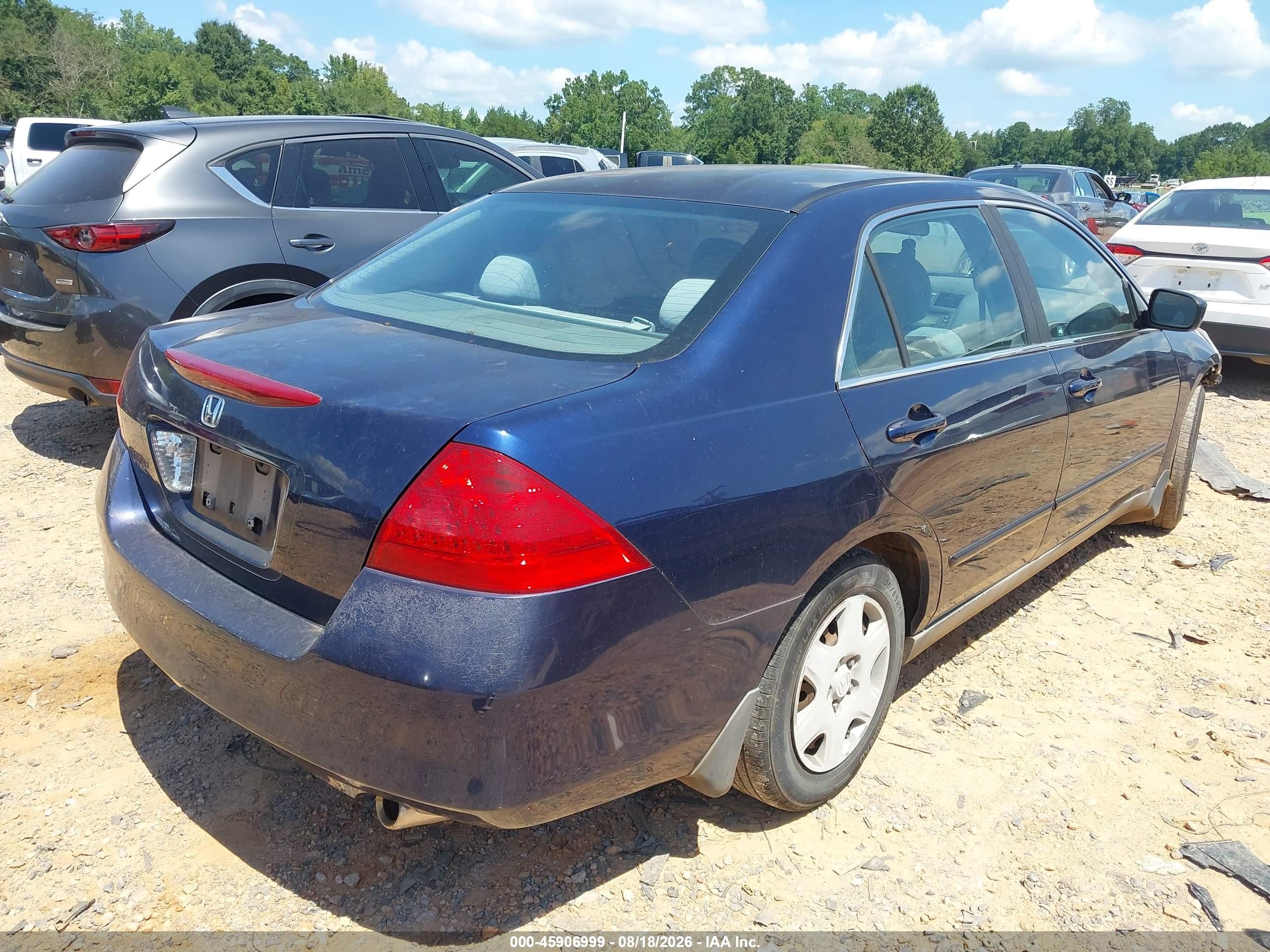 2006 Honda Accord 2.4 Lx Blue vin: 1HGCM564X6A016736