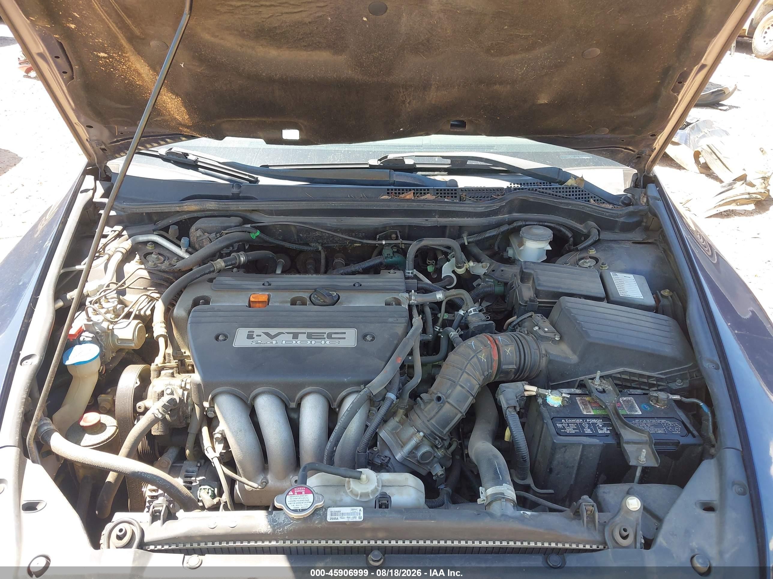 2006 Honda Accord 2.4 Lx Blue vin: 1HGCM564X6A016736