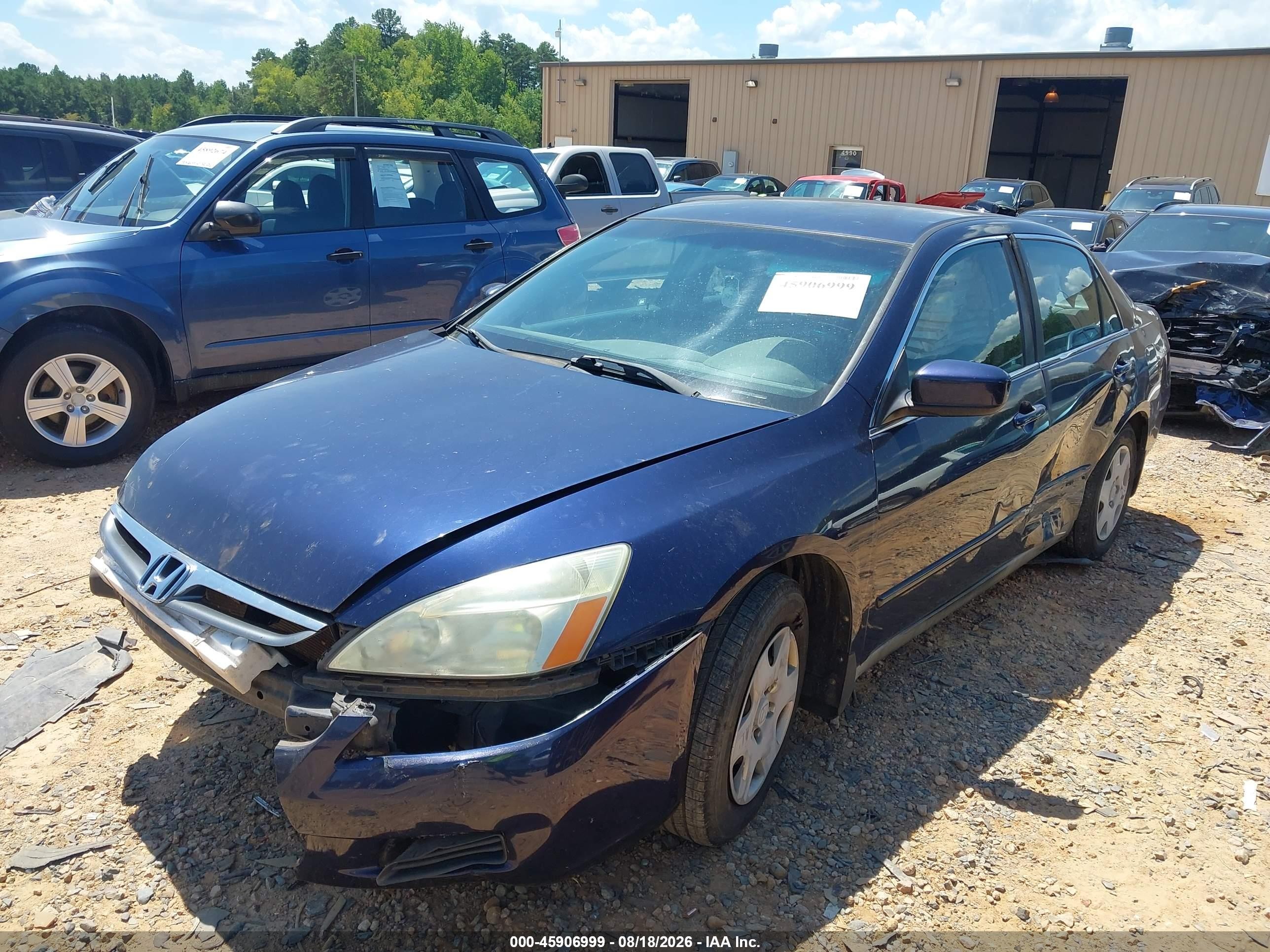 2006 Honda Accord 2.4 Lx Blue vin: 1HGCM564X6A016736