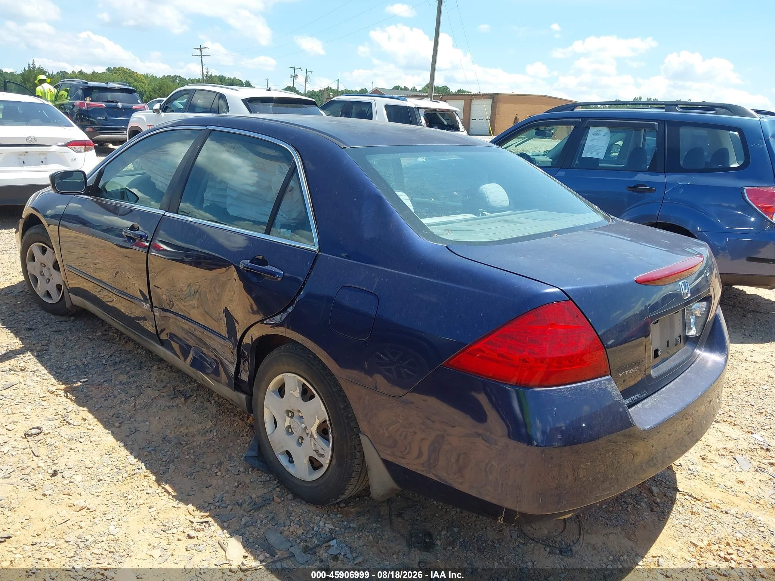 2006 Honda Accord 2.4 Lx Blue vin: 1HGCM564X6A016736