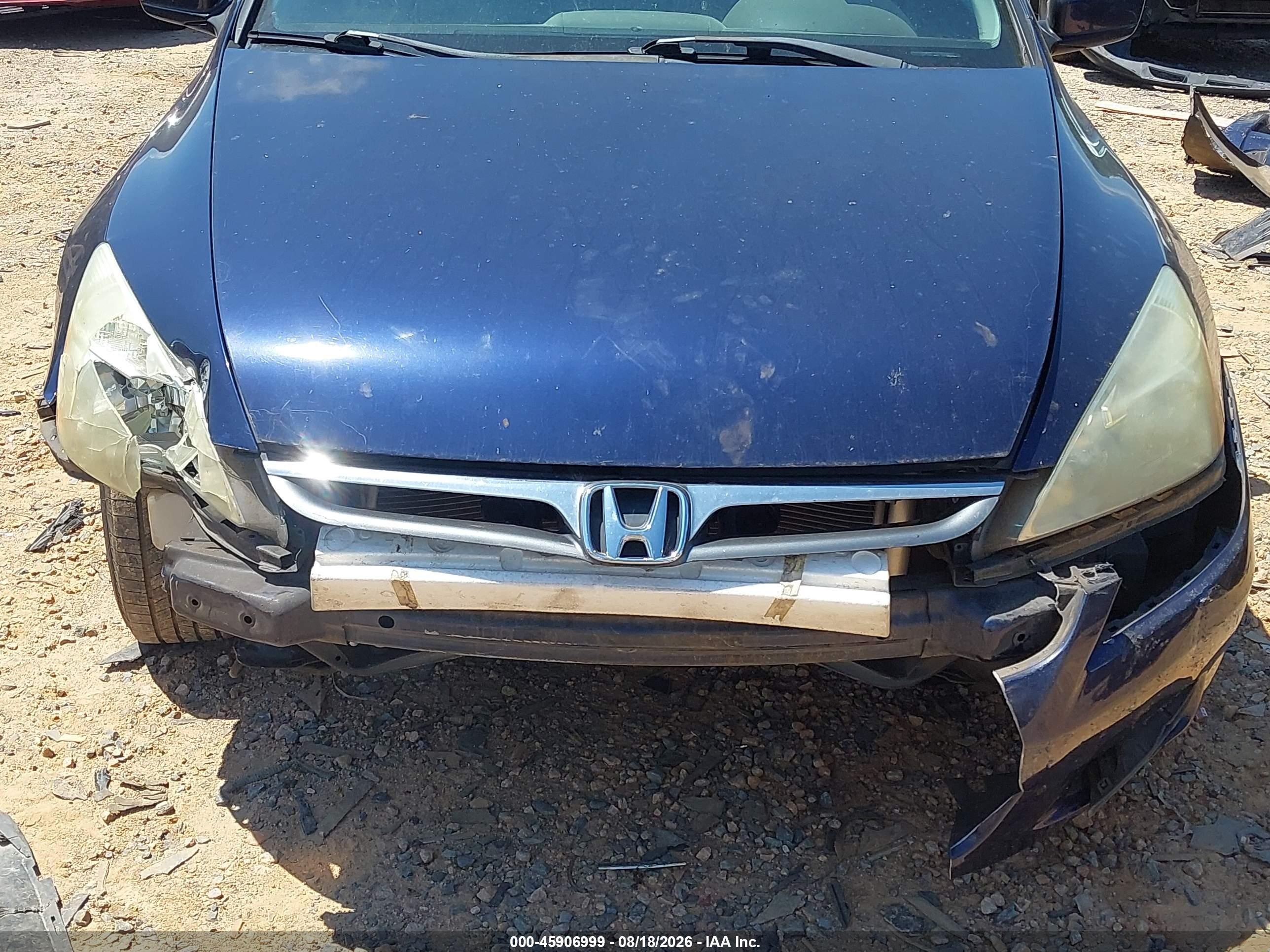 2006 Honda Accord 2.4 Lx Blue vin: 1HGCM564X6A016736