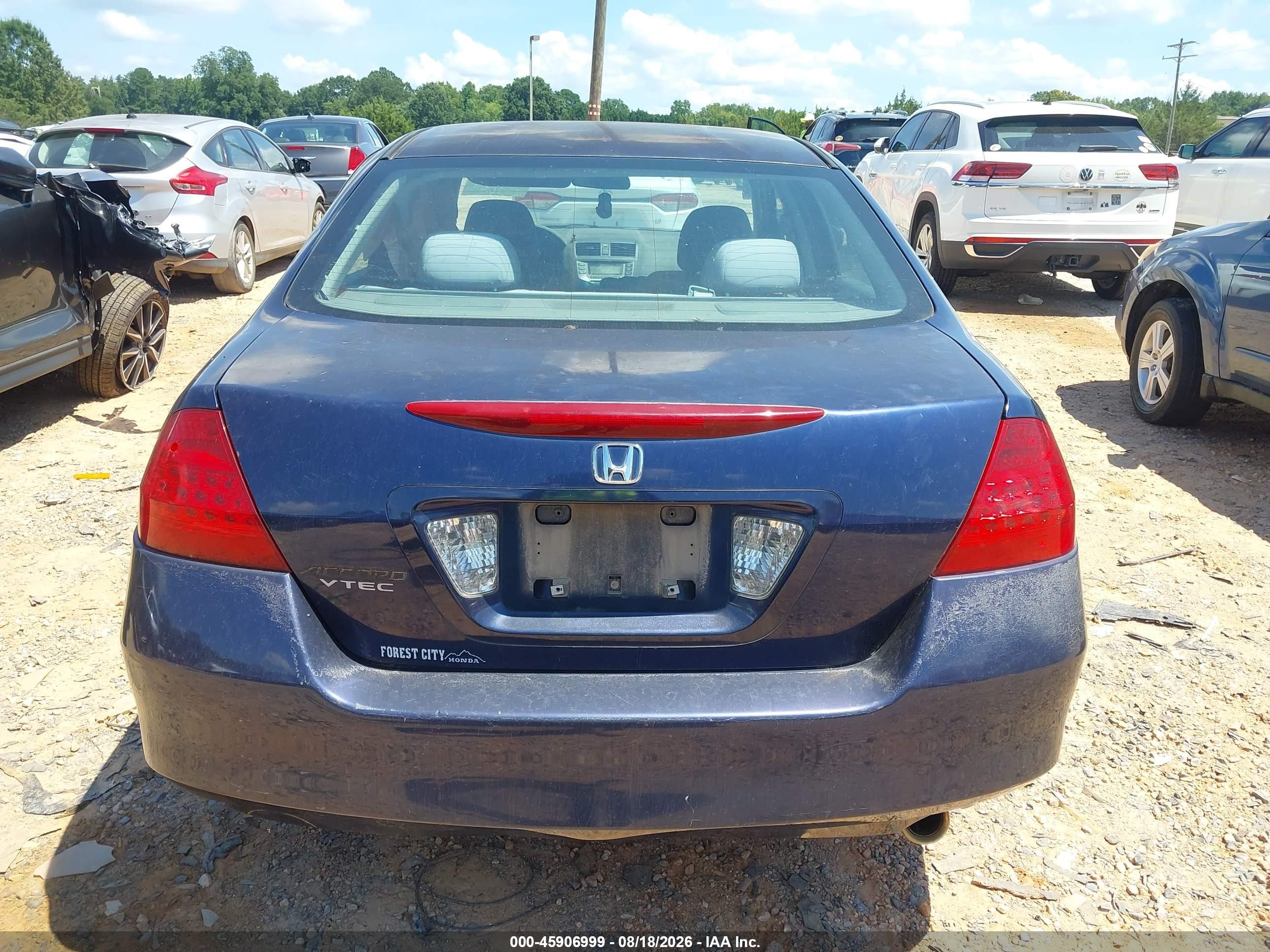2006 Honda Accord 2.4 Lx Blue vin: 1HGCM564X6A016736