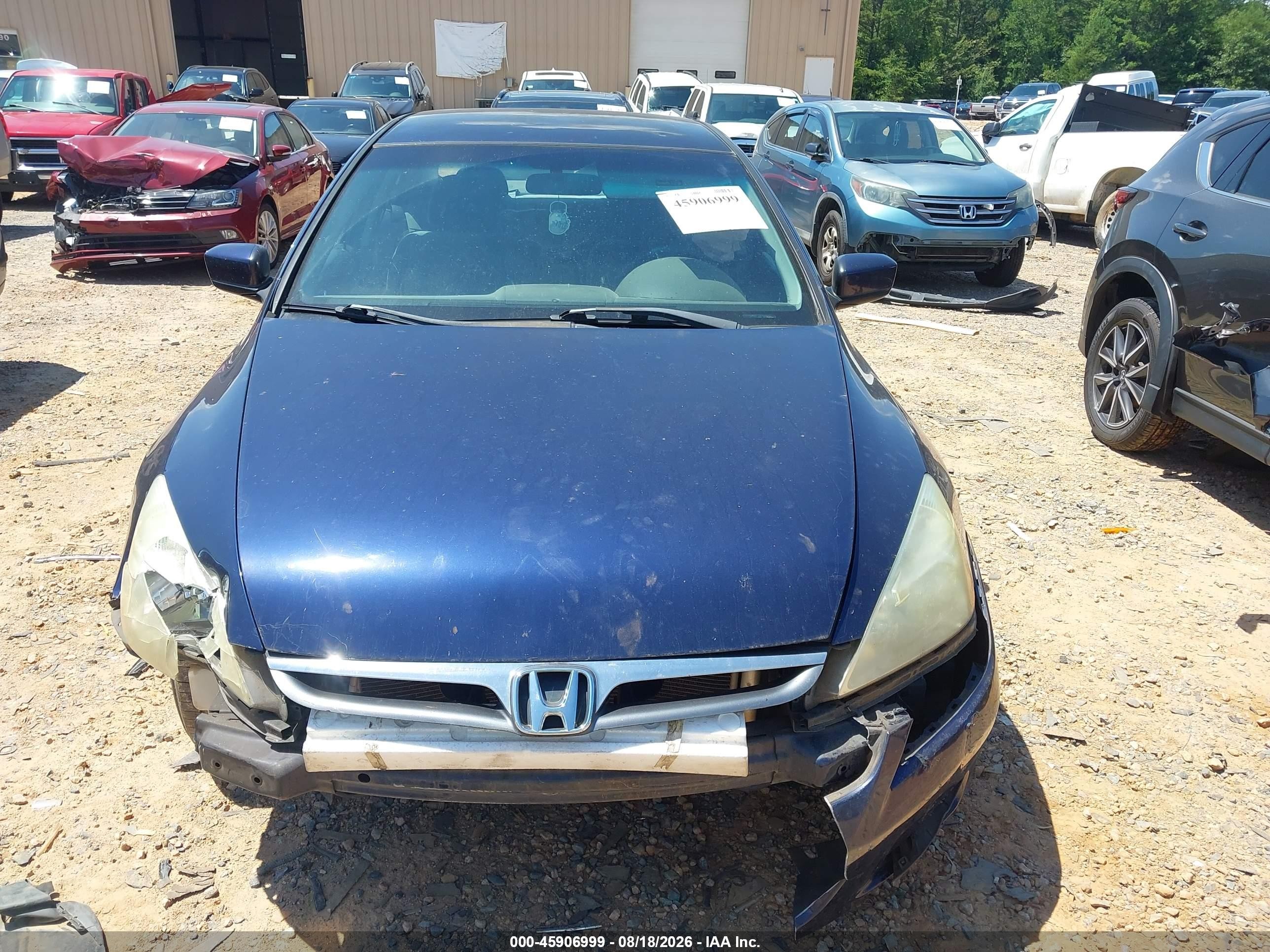 2006 Honda Accord 2.4 Lx Blue vin: 1HGCM564X6A016736