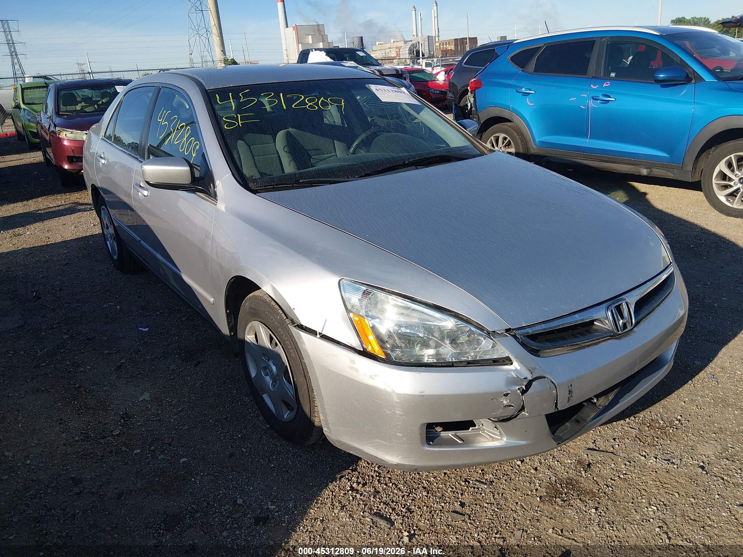 2007 Honda Accord 2.4 Lx Silver vin: 1HGCM564X7A002773