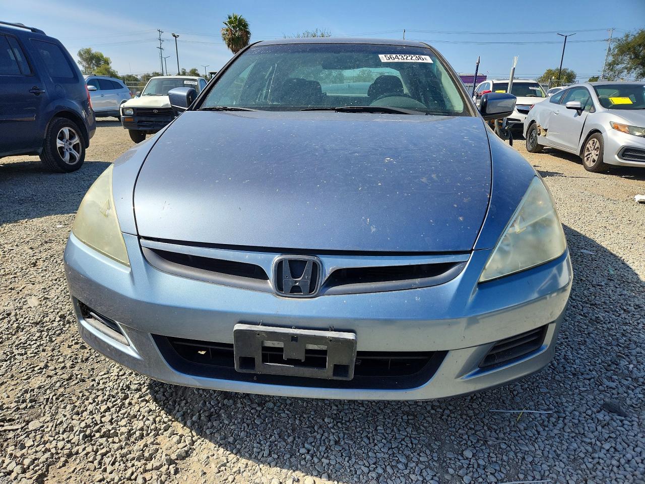 2007 Honda Accord Lx Blue vin: 1HGCM564X7A037376