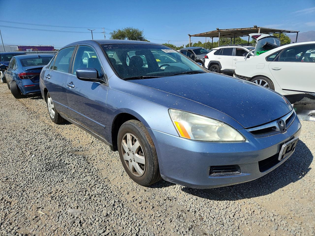 2007 Honda Accord Lx Blue vin: 1HGCM564X7A037376