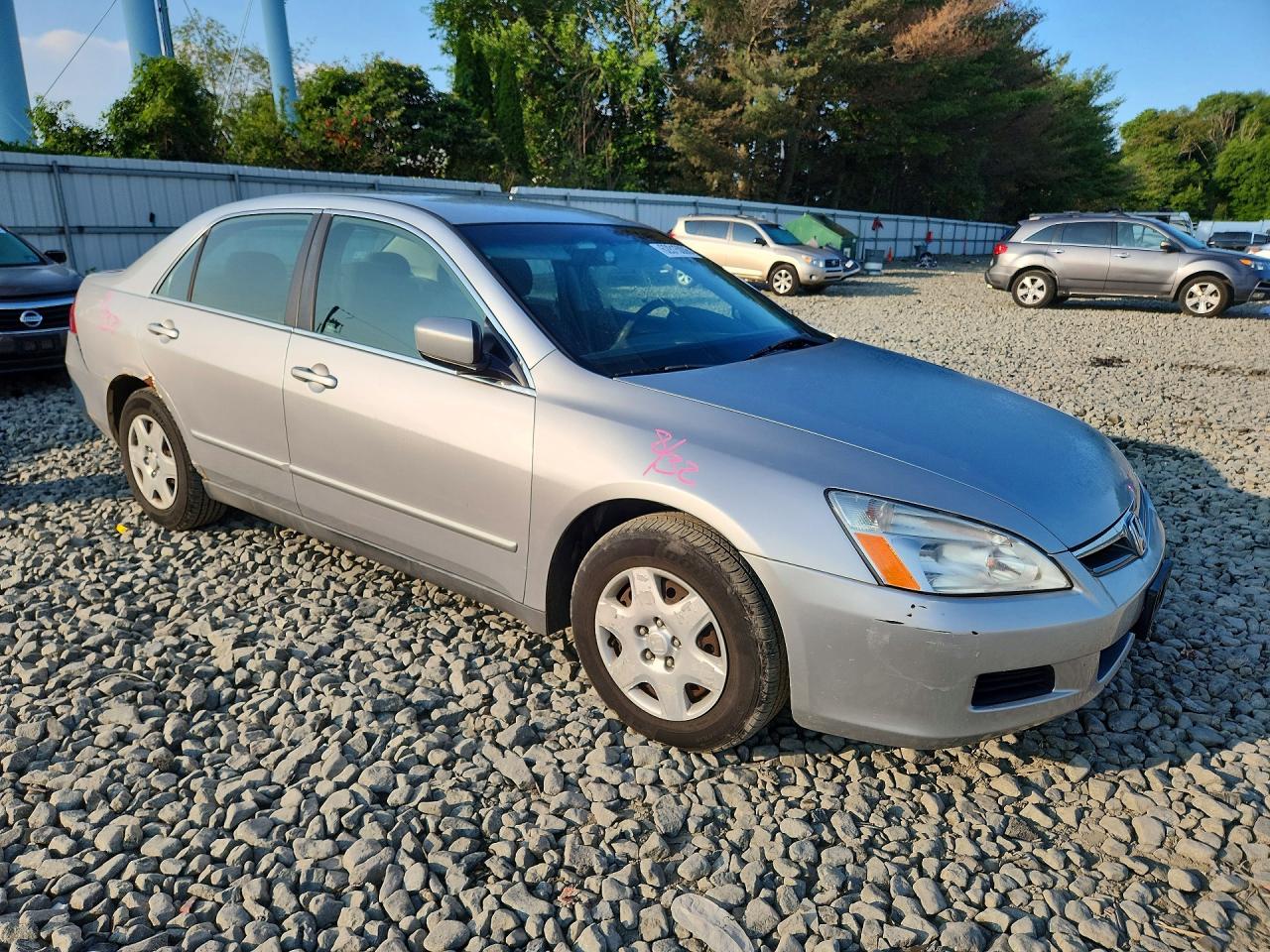 2007 Honda Accord Lx Silver vin: 1HGCM564X7A050404