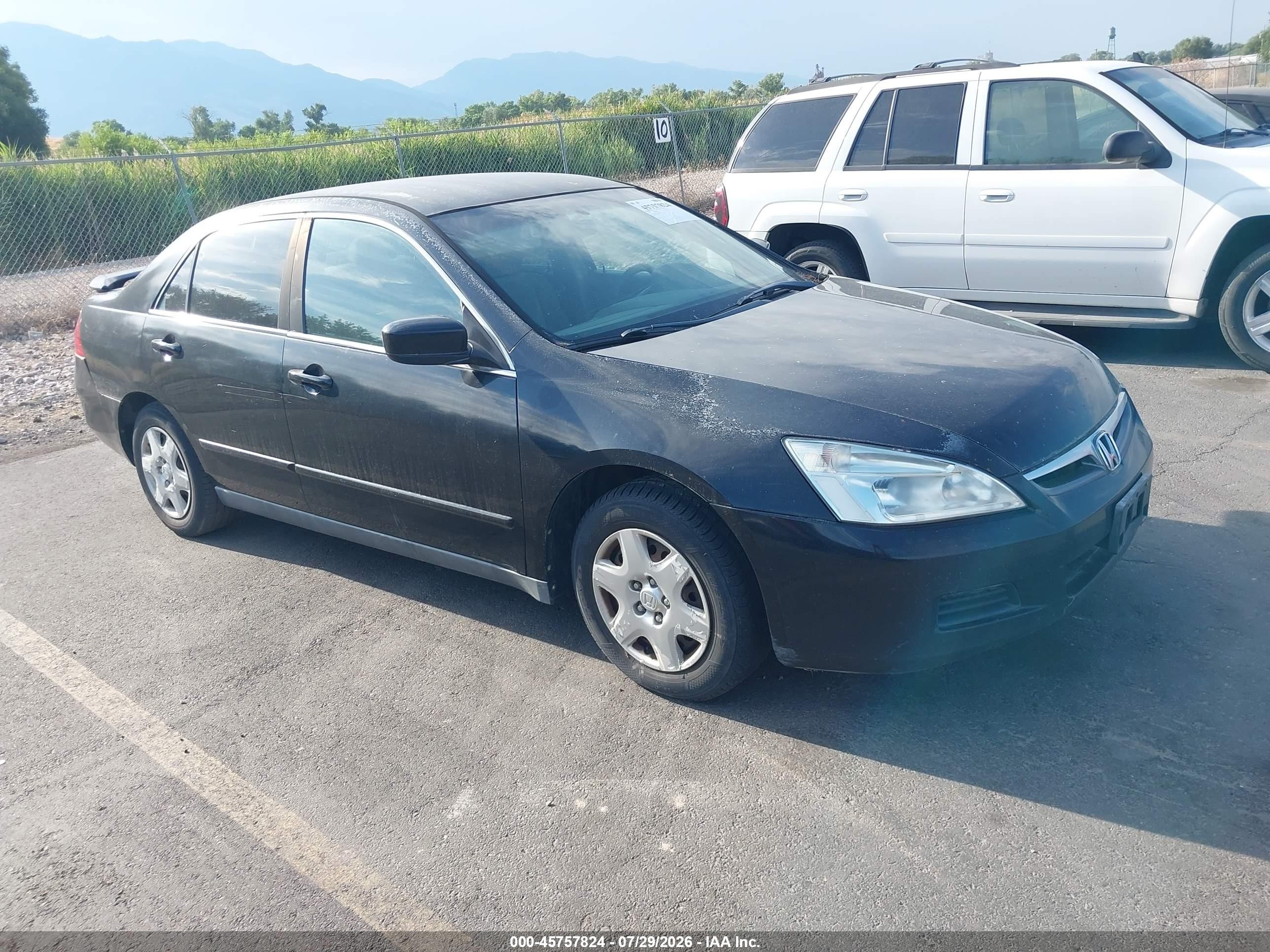 2007 Honda Accord 2.4 Lx Blue vin: 1HGCM564X7A090451