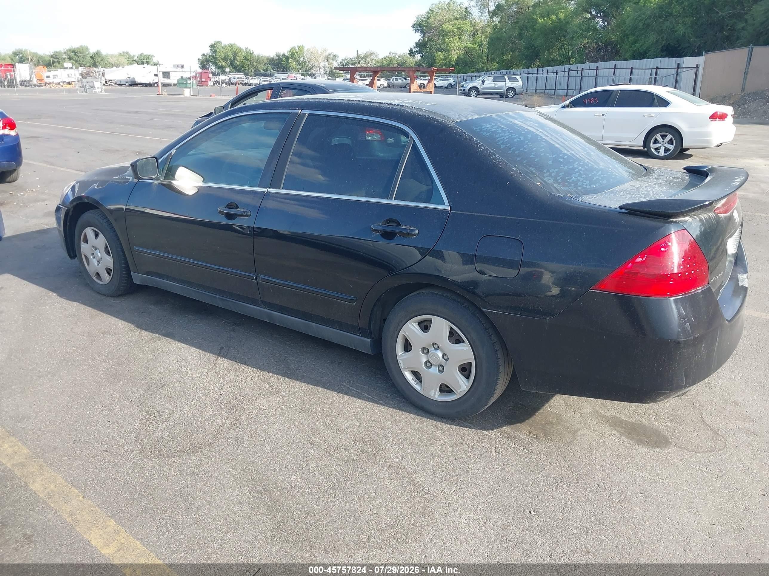 2007 Honda Accord 2.4 Lx Blue vin: 1HGCM564X7A090451