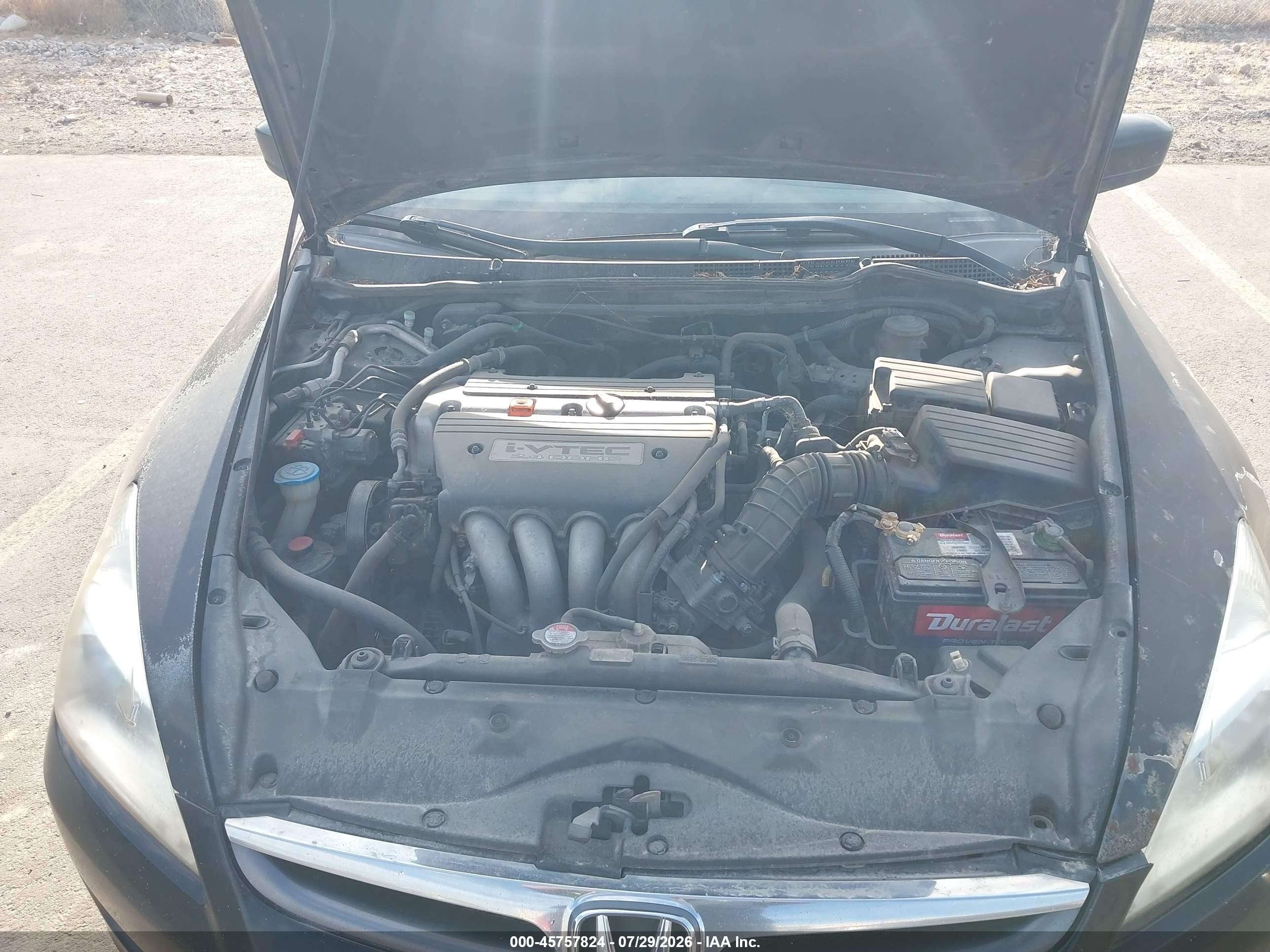 2007 Honda Accord 2.4 Lx Blue vin: 1HGCM564X7A090451