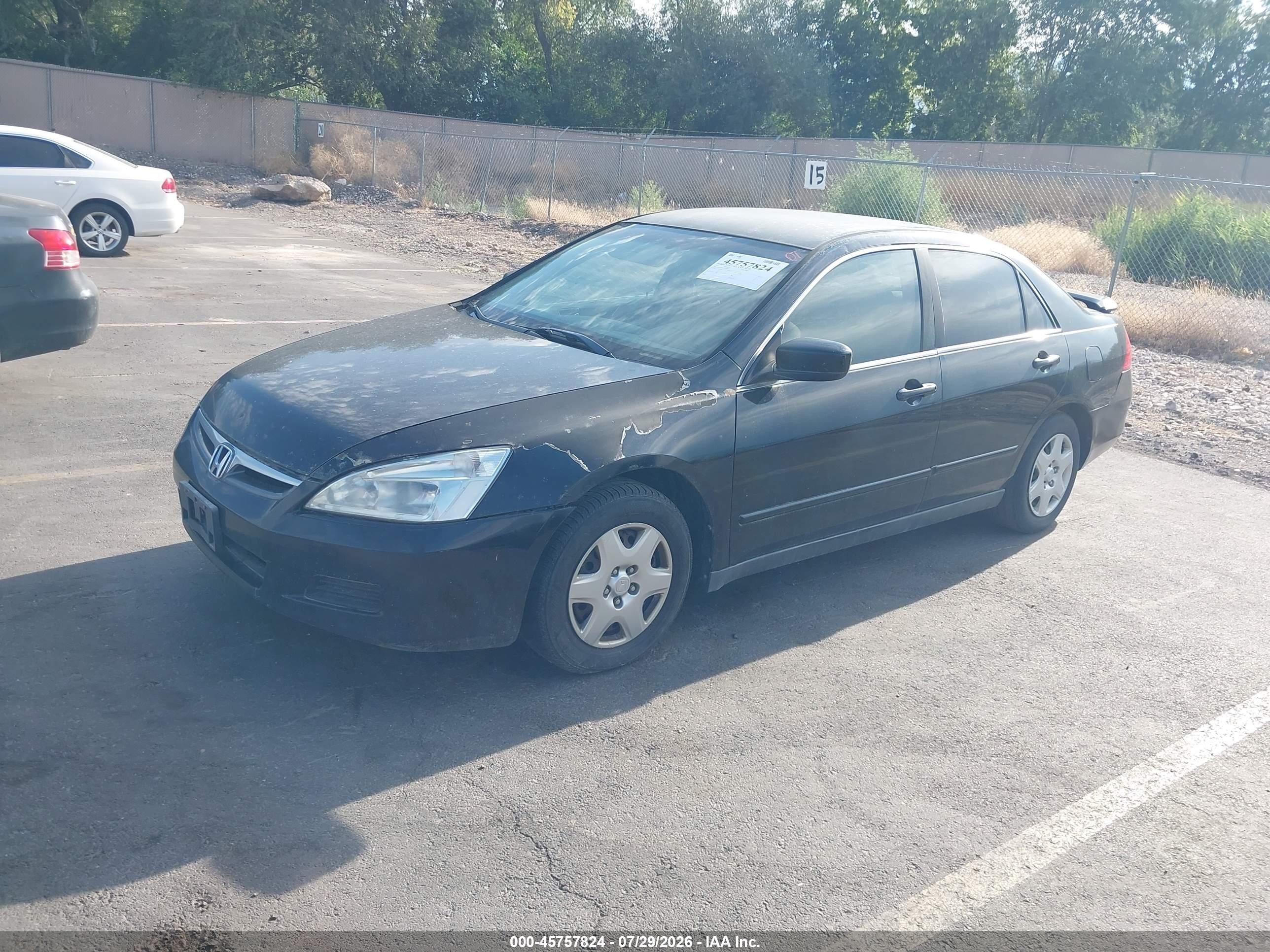 2007 Honda Accord 2.4 Lx Blue vin: 1HGCM564X7A090451