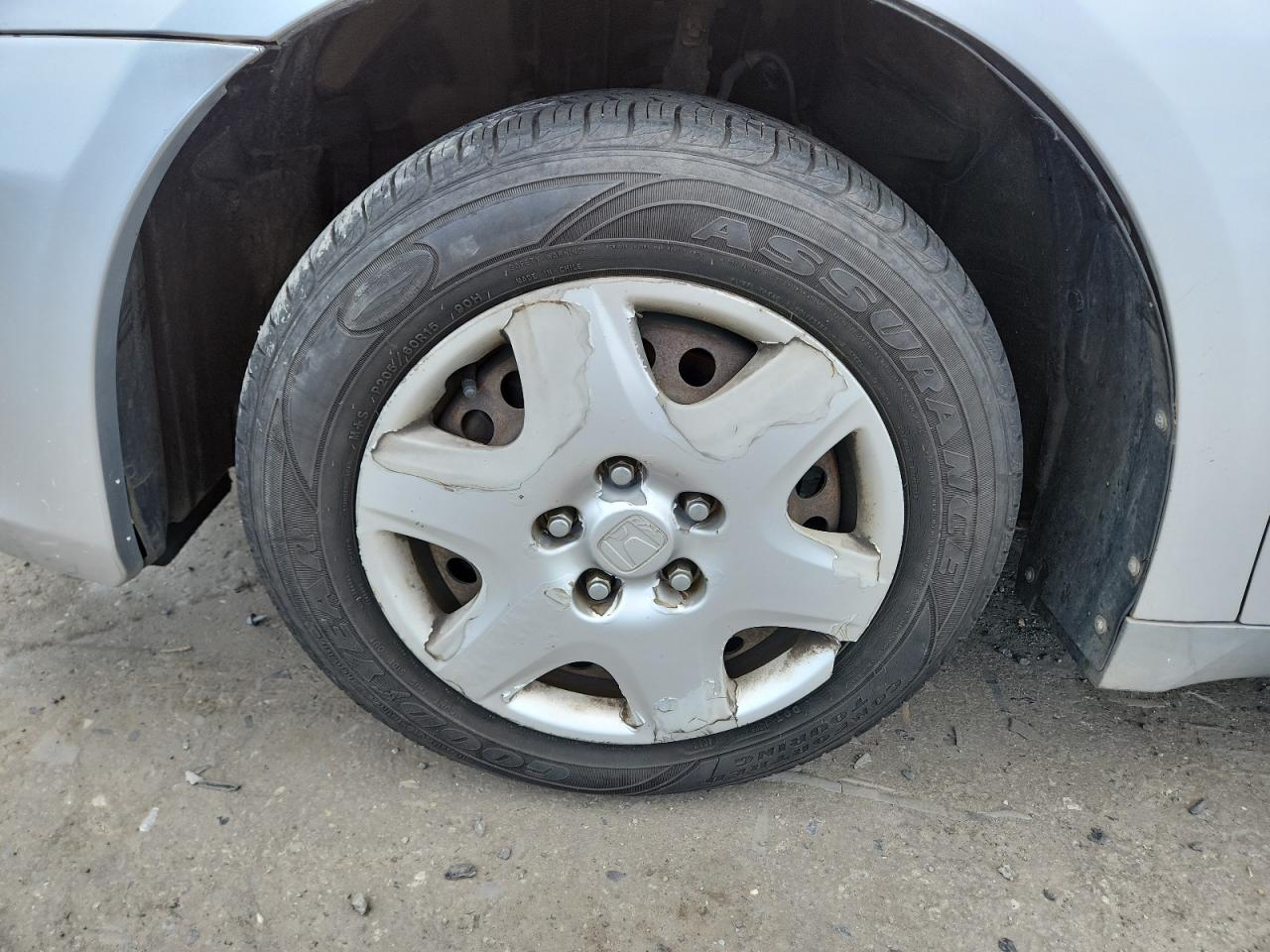 2007 Honda Accord Lx Silver vin: 1HGCM564X7A101660 Damage: Right Rear Wheel Cover, Peeling, > 12 Inches