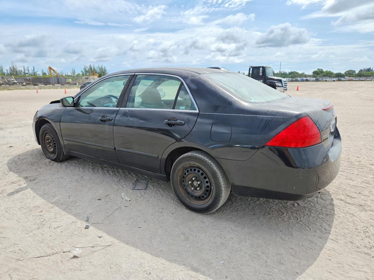 2007 Honda Accord Lx Black vin: 1HGCM564X7A105515