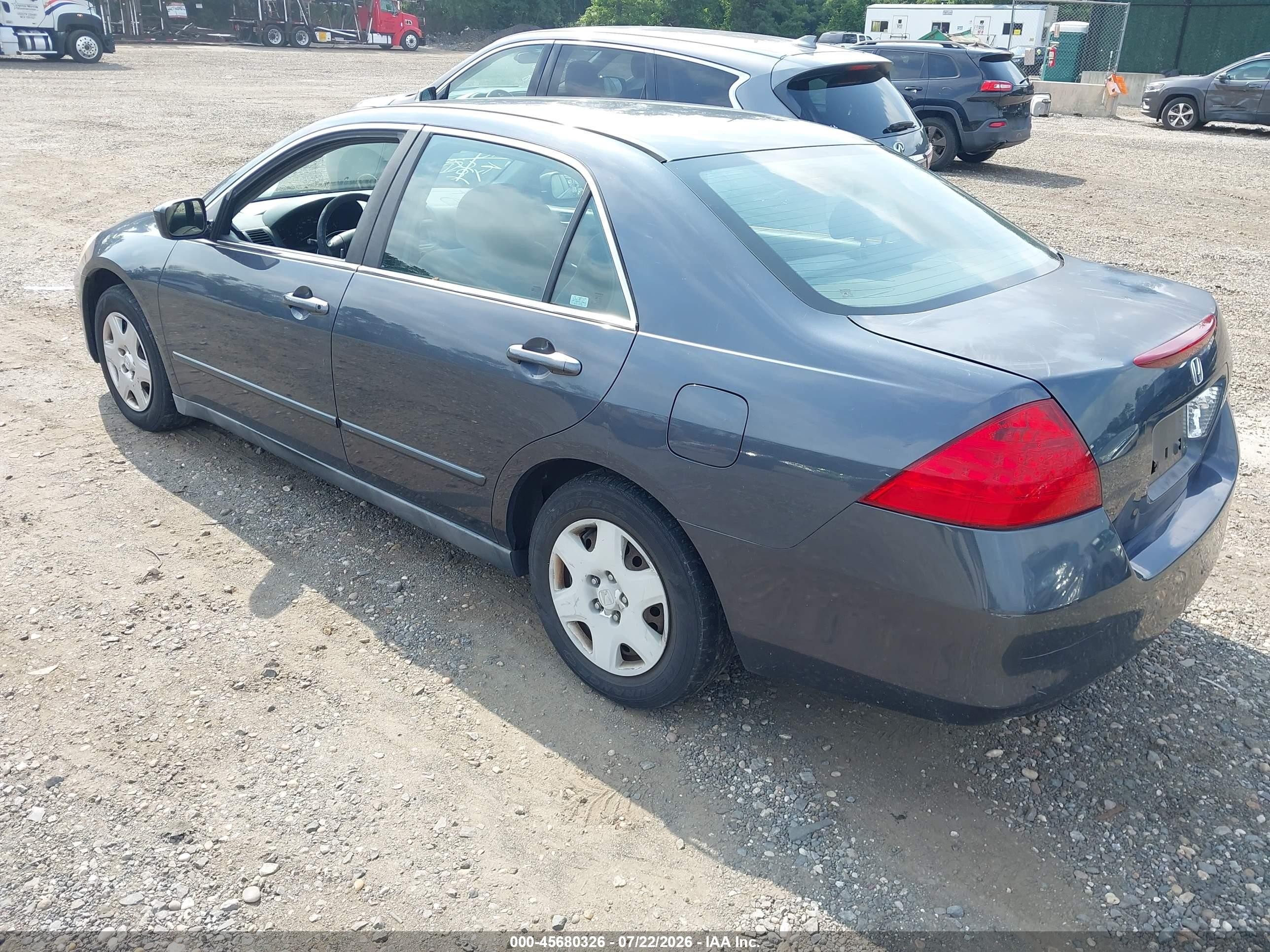 2007 Honda Accord 2.4 Lx Blue vin: 1HGCM564X7A210362