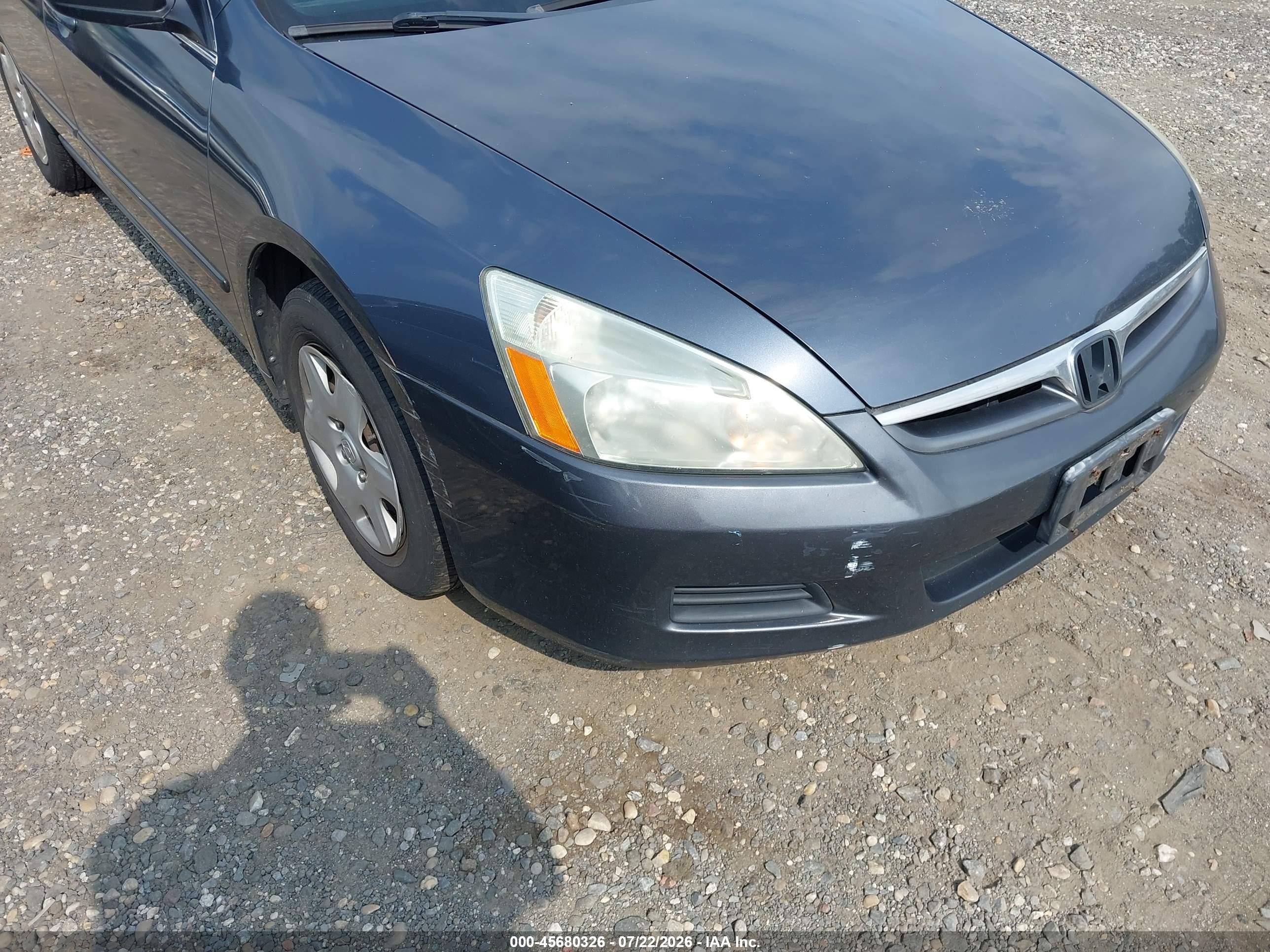 2007 Honda Accord 2.4 Lx Blue vin: 1HGCM564X7A210362
