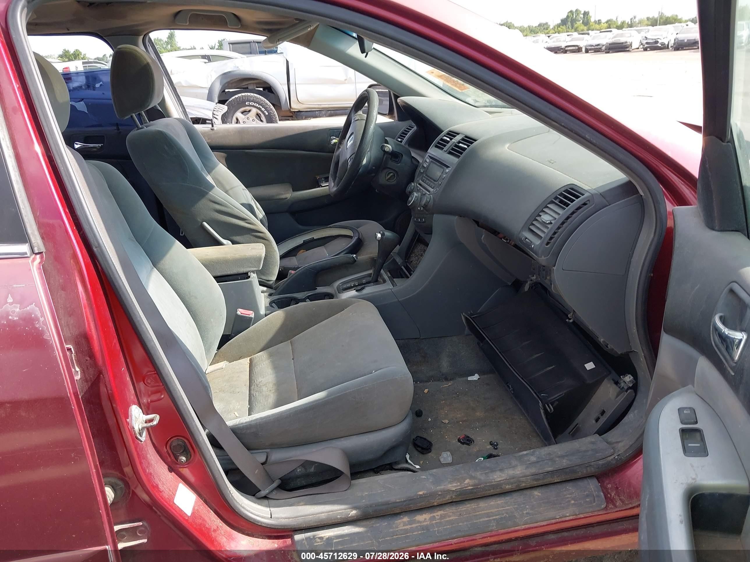 2003 Honda Accord 2.4 Ex Красный vin: 1HGCM56603A054957