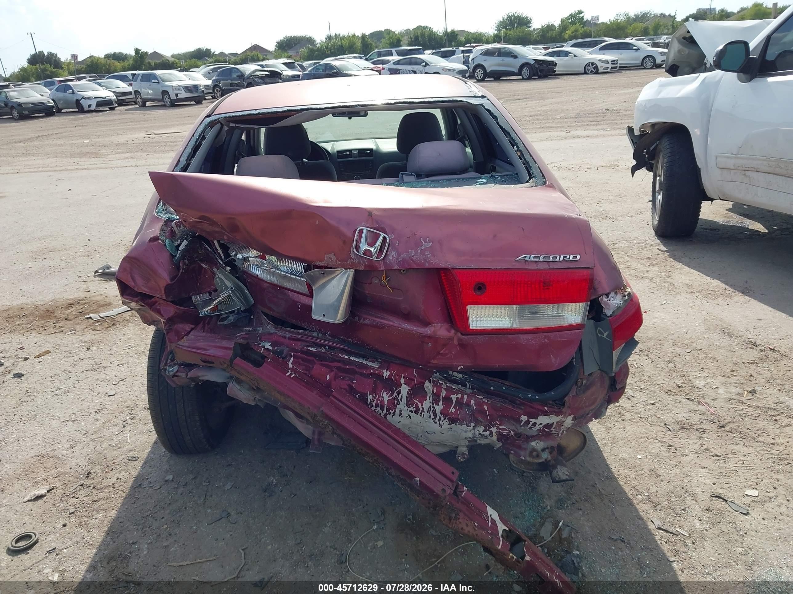 2003 Honda Accord 2.4 Ex Красный vin: 1HGCM56603A054957
