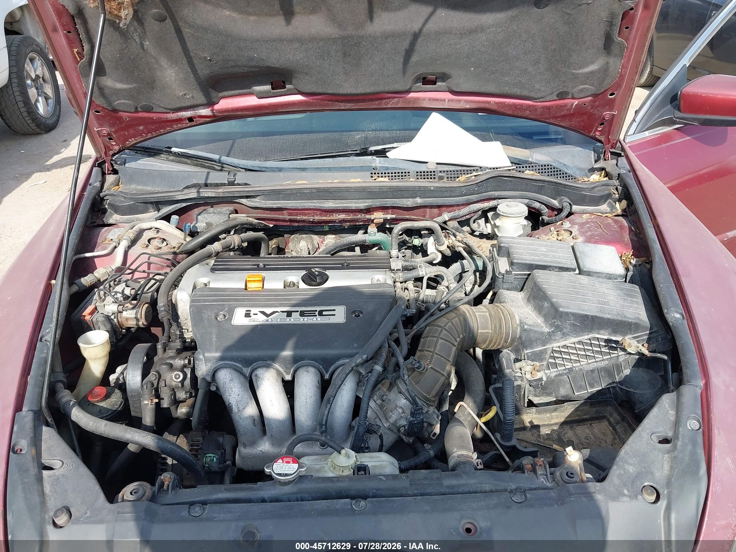 2003 Honda Accord 2.4 Ex Красный vin: 1HGCM56603A054957