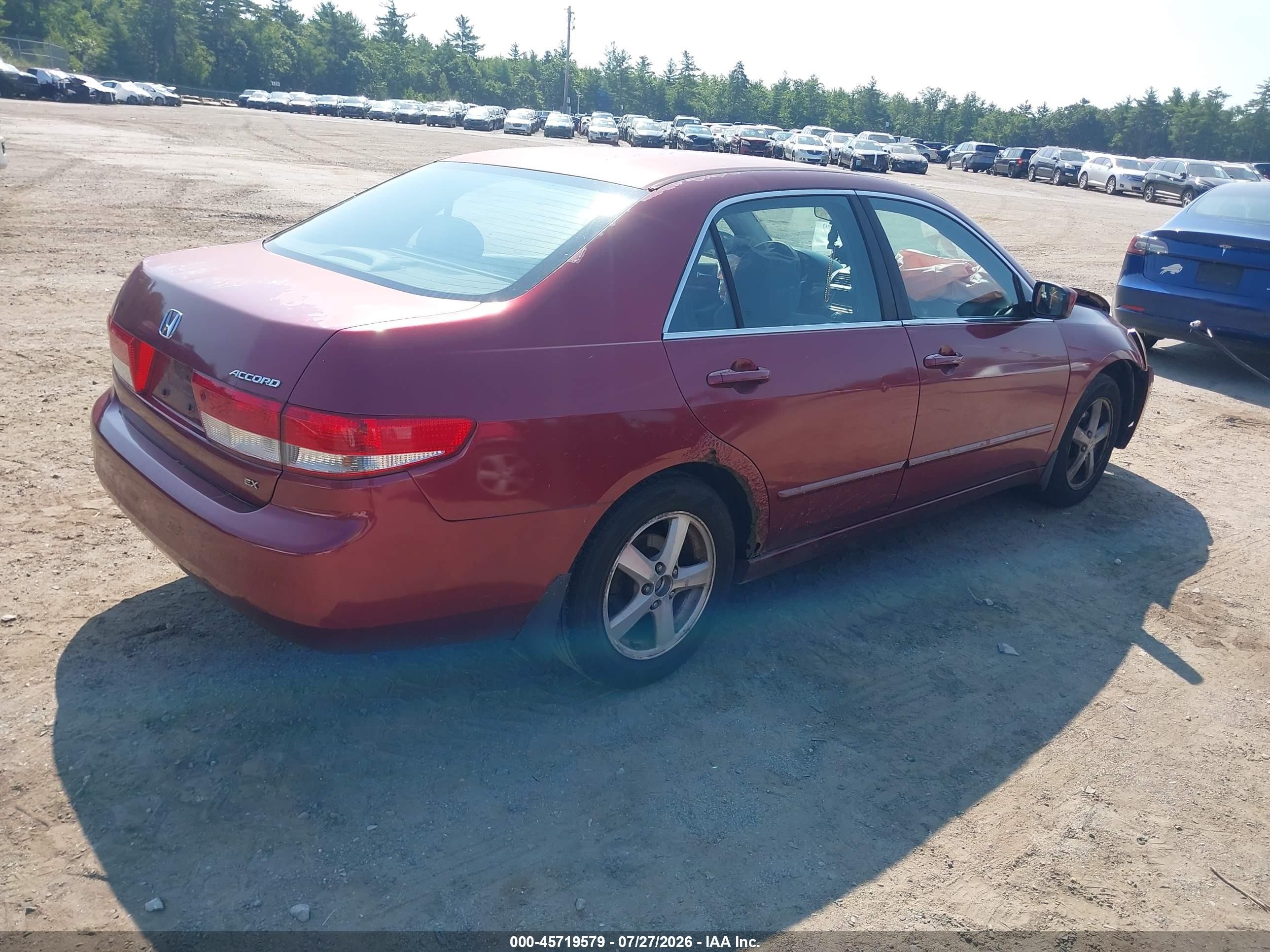 2003 Honda Accord 2.4 Ex Maroon vin: 1HGCM56603A081978