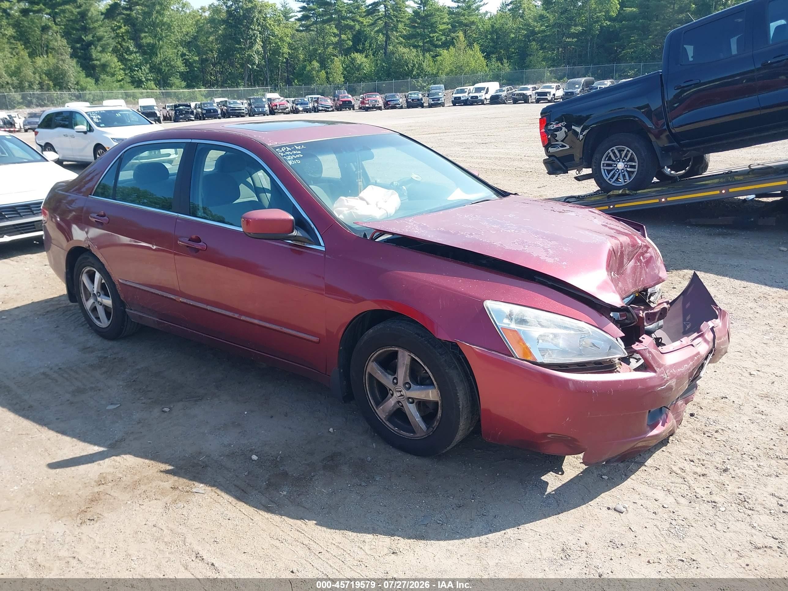 2003 Honda Accord 2.4 Ex Maroon vin: 1HGCM56603A081978