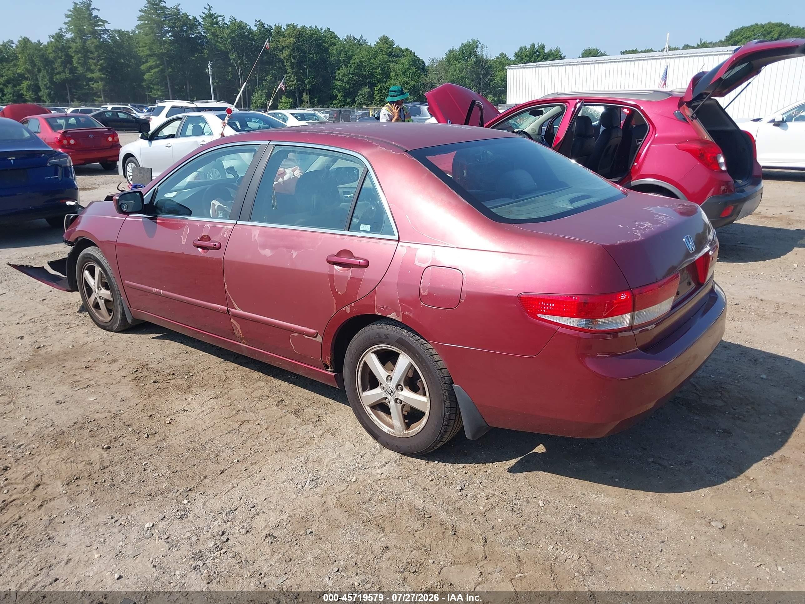 2003 Honda Accord 2.4 Ex Maroon vin: 1HGCM56603A081978