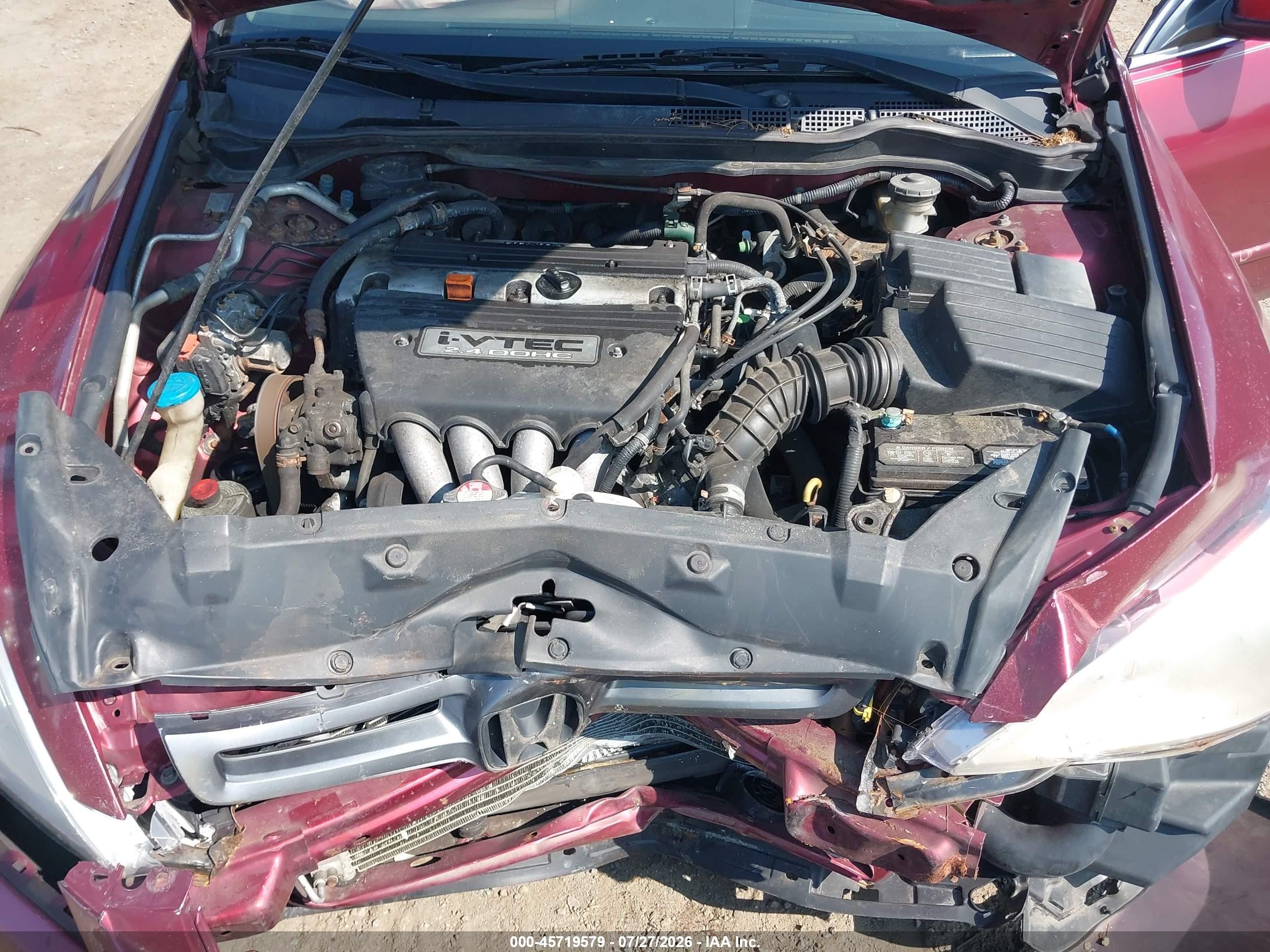 2003 Honda Accord 2.4 Ex Maroon vin: 1HGCM56603A081978
