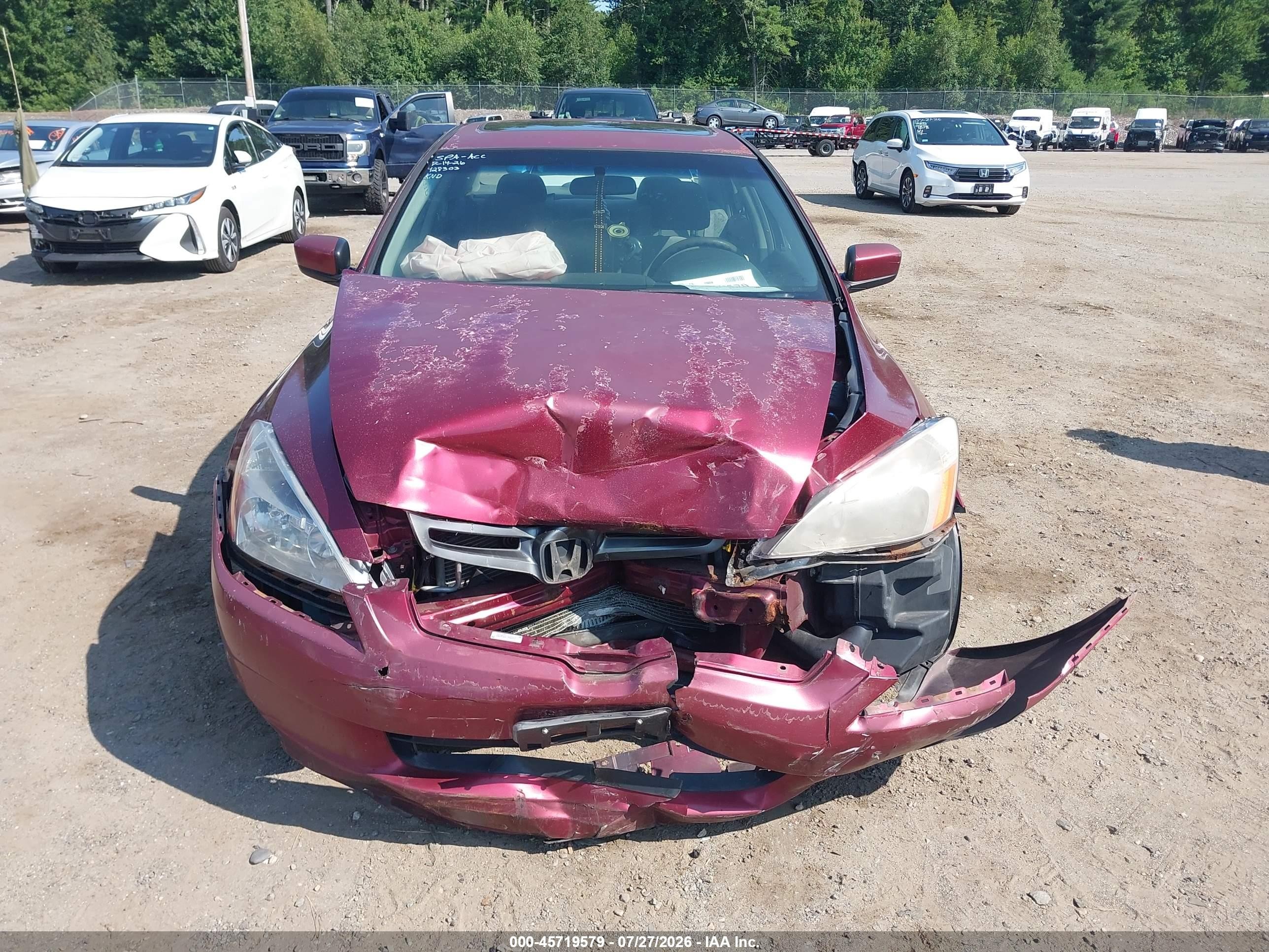 2003 Honda Accord 2.4 Ex Maroon vin: 1HGCM56603A081978